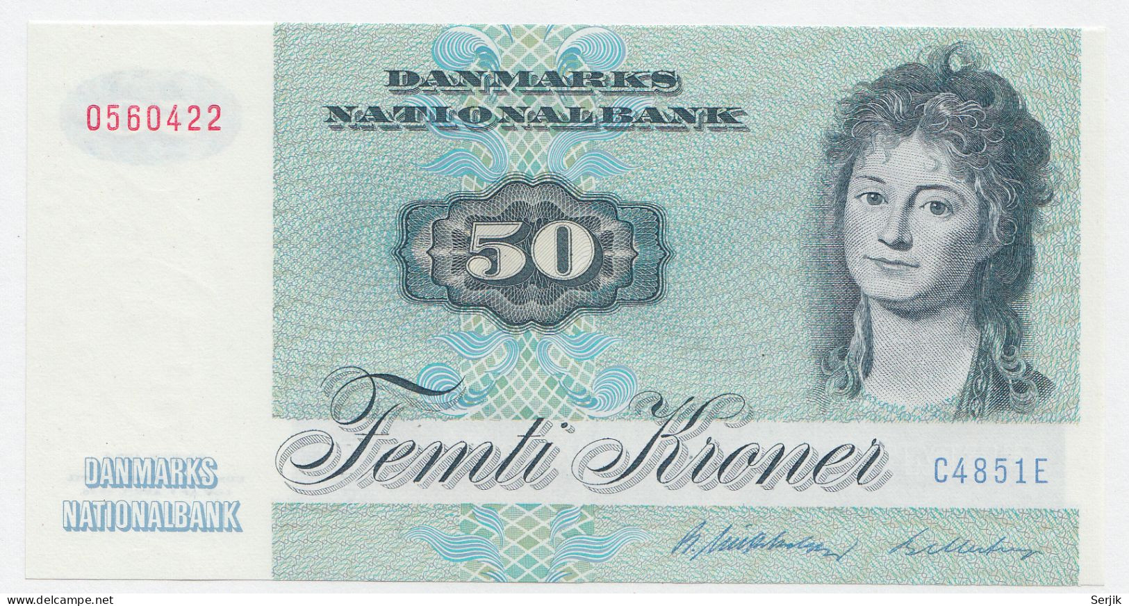 DENMARK 50 Kroner 1982 - 1990 UNC NEUF Pick 50c - Dänemark