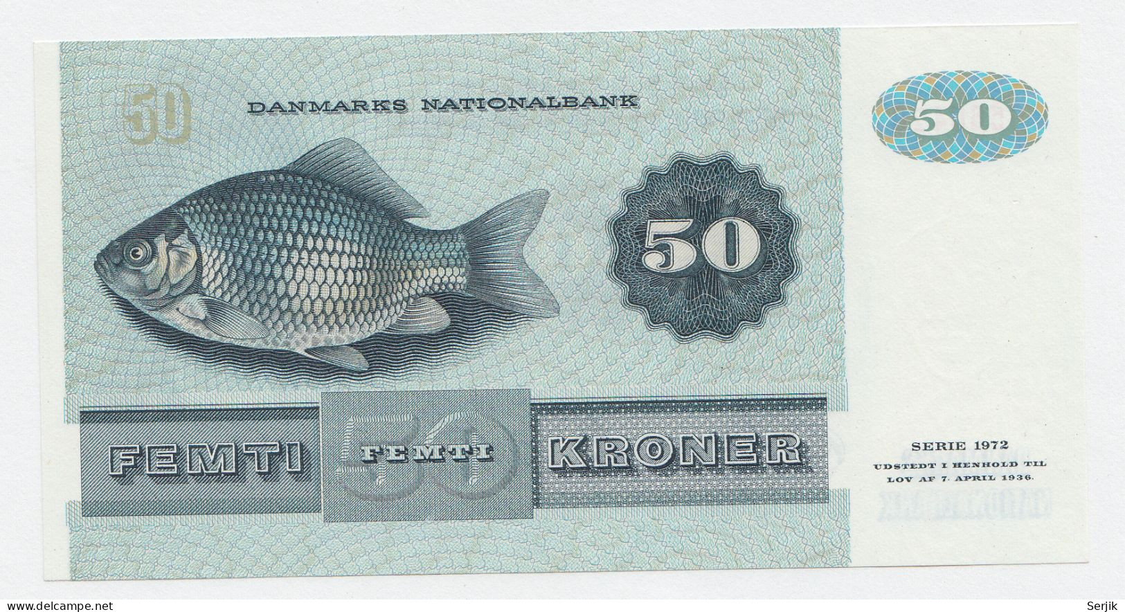 DENMARK 50 Kroner 1982 - 1990 UNC NEUF Pick 50c - Dänemark