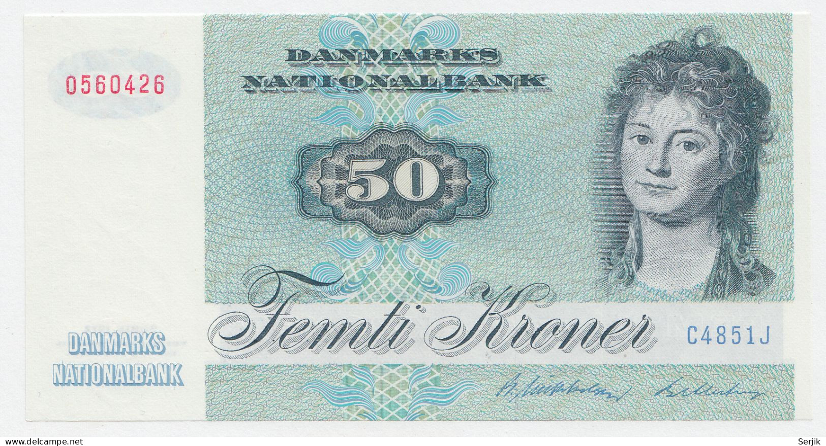 DENMARK 50 Kroner 1982 - 1990 UNC NEUF Pick 50c - Denmark
