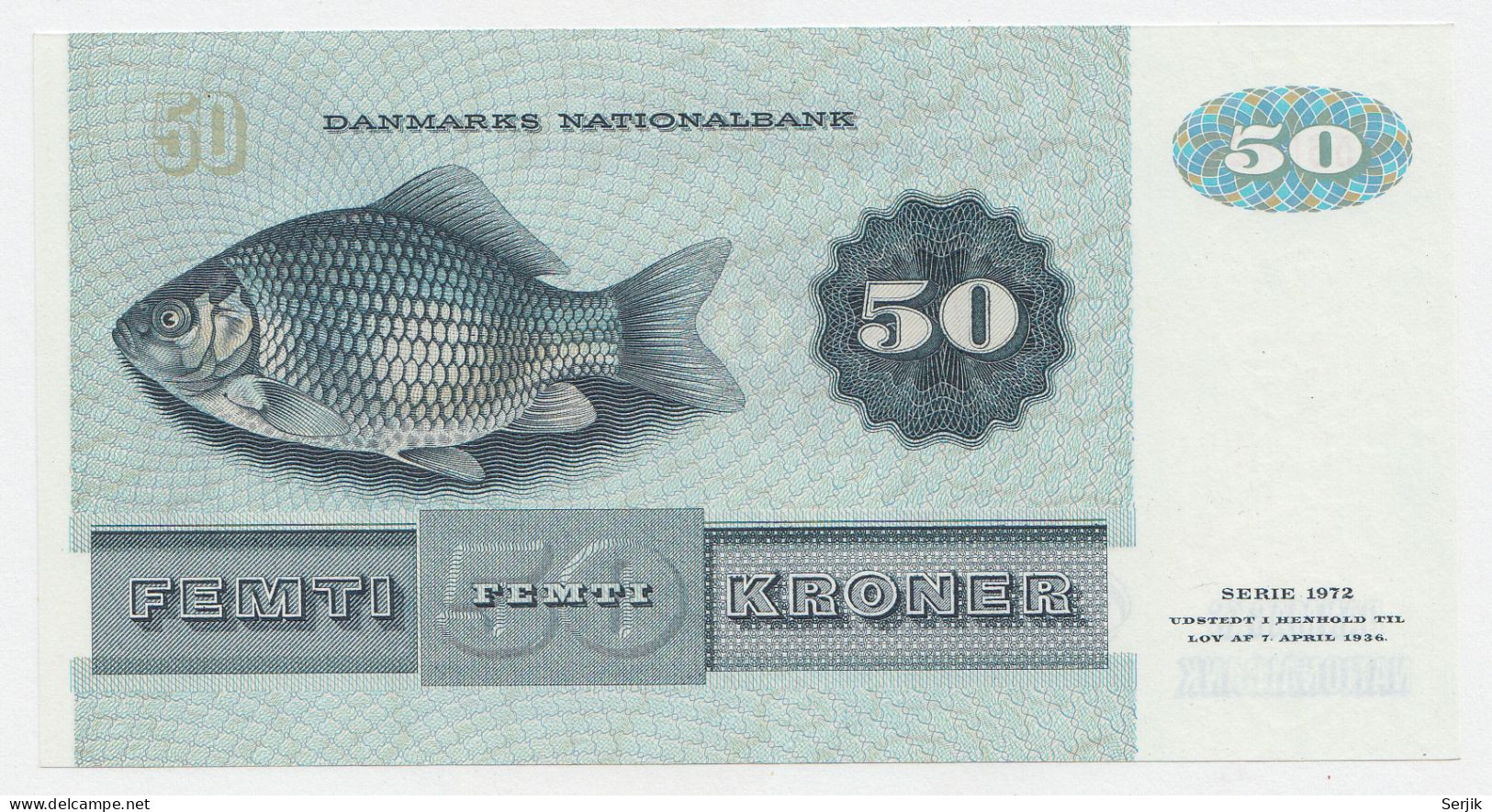 DENMARK 50 Kroner 1982 - 1990 UNC NEUF Pick 50c - Denmark