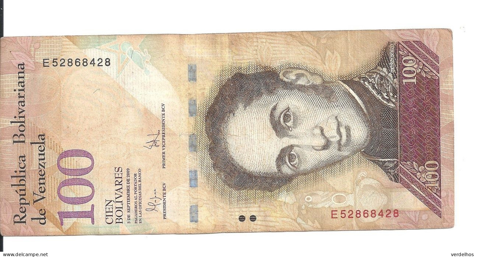 VENEZUELA 100 BOLIVARES 2009 VF P 93 C - Venezuela