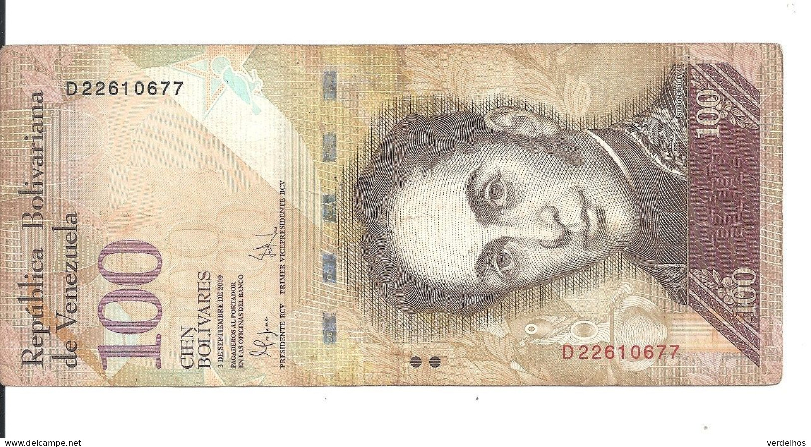 VENEZUELA 100 BOLIVARES 2009 VF P 93 C - Venezuela