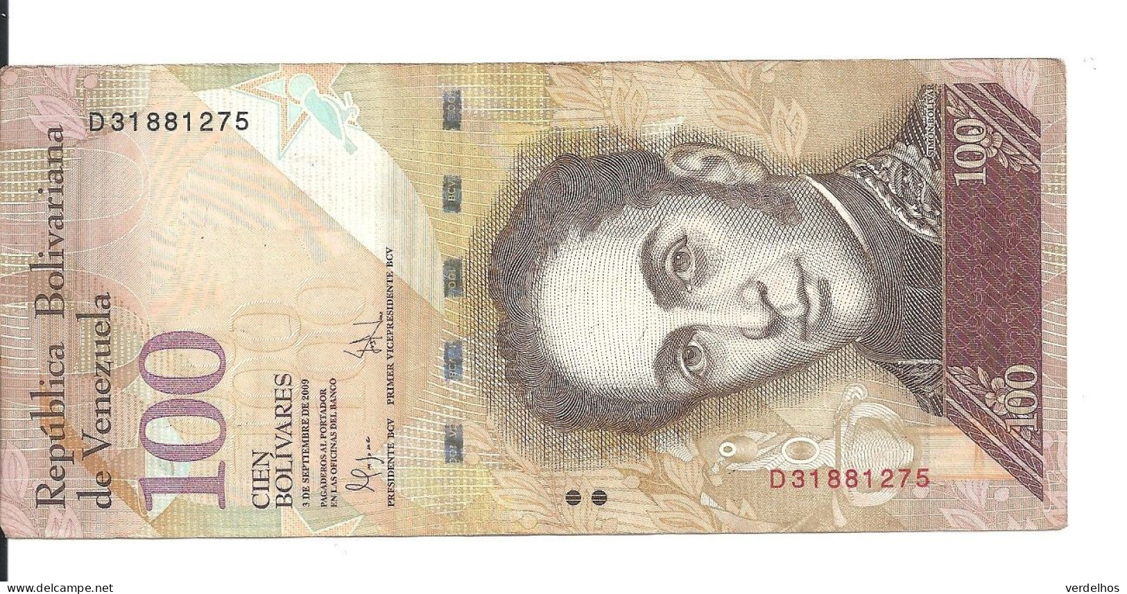 VENEZUELA 100 BOLIVARES 2009 VF P 93 C - Venezuela