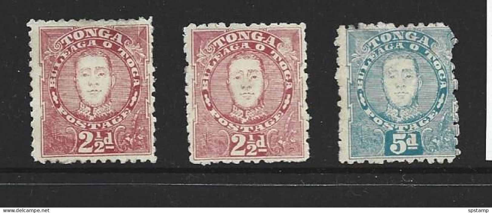 Tonga 1895 King George II 3 Values Mint Or Unused - Tonga (...-1970)