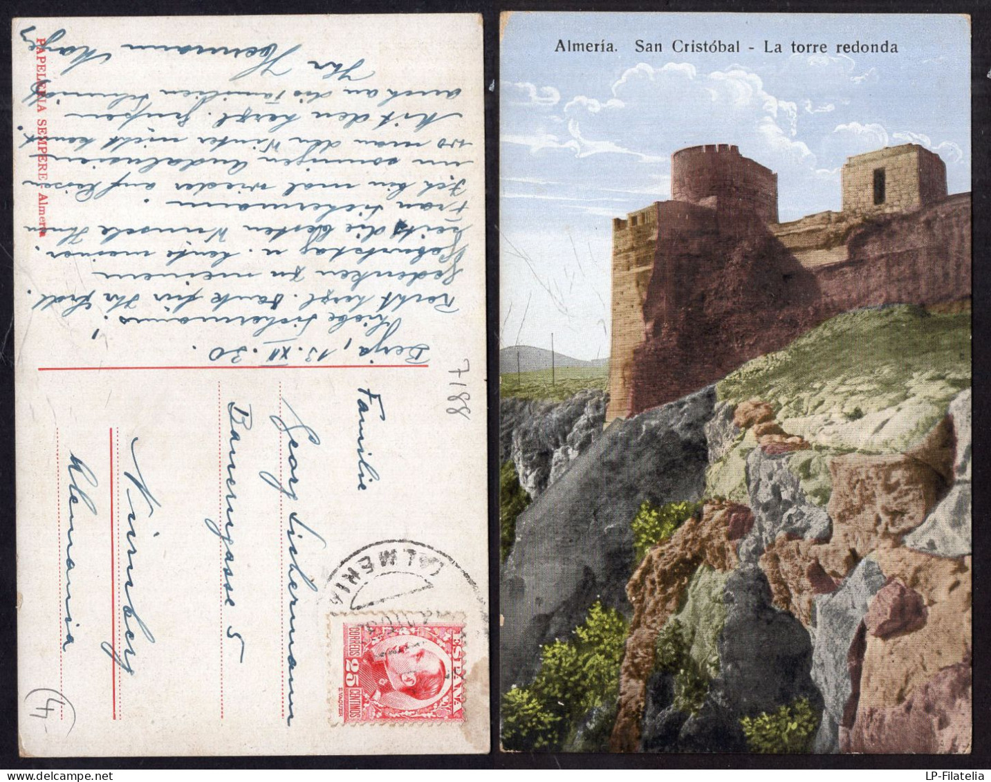 España - 1930 - Andalucia - Almeria San Cristobal - La Torre Redonda - Almería