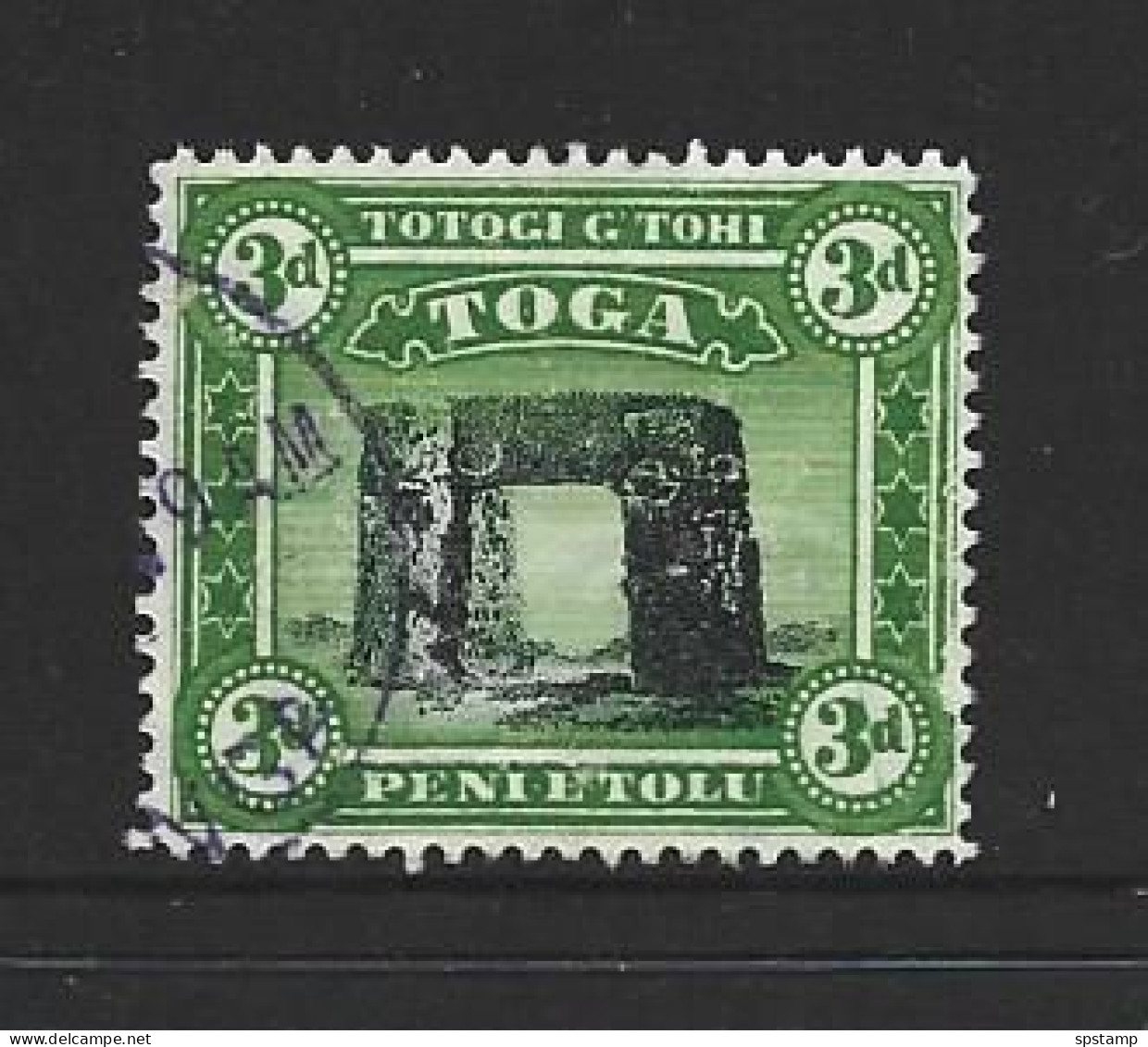 Tonga 1897 - 1934 Turtle Watermark 3d Trilithon FU - Tonga (...-1970)