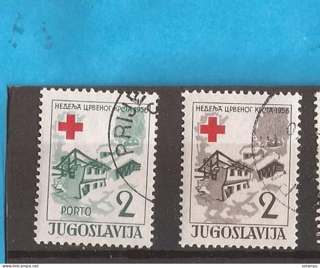 10-10   JUGOSLAVIJA JUGOSLAWIEN  1956  ROT KREUZ  USED - Bienfaisance