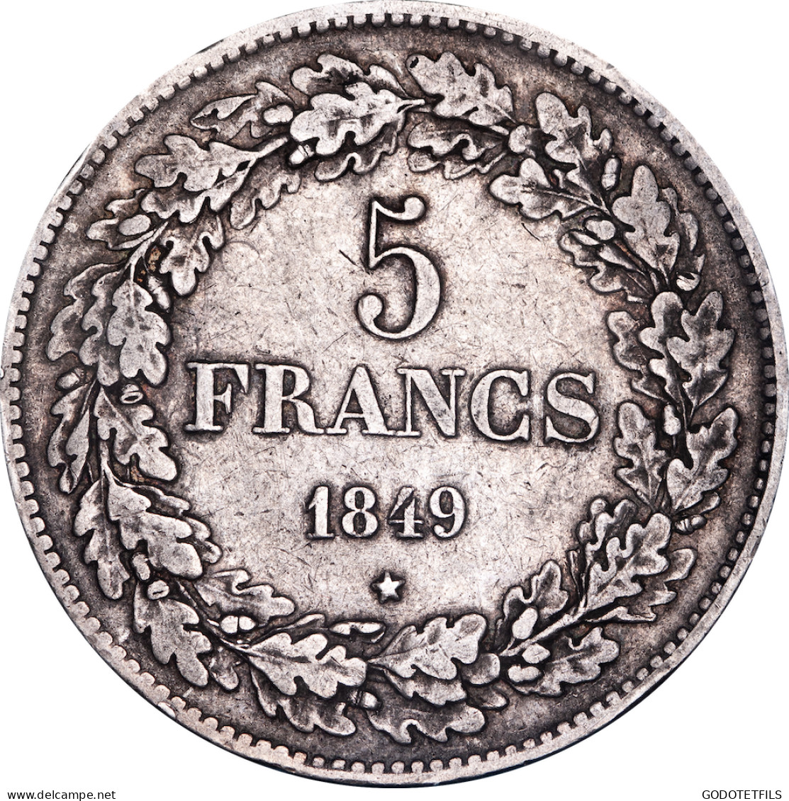 Royaume De Belgique - Léopold Ier 5 Francs Tête Laurée, 1849 Bruxelles - 5 Francs