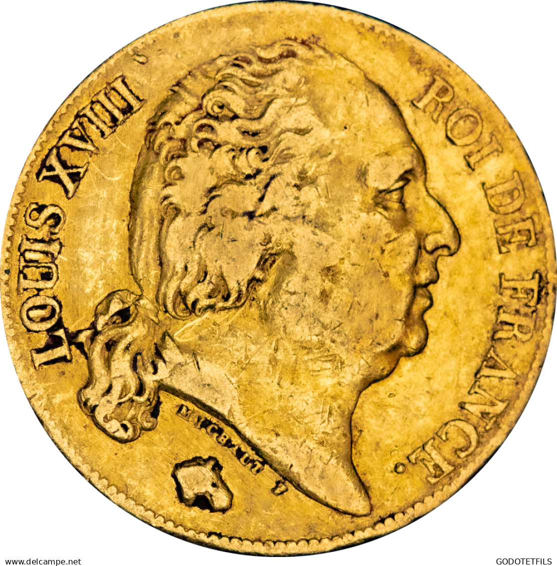 Restauration 20 Francs Or Louis XVIII 1818 Bayonne - 20 Francs (gold)