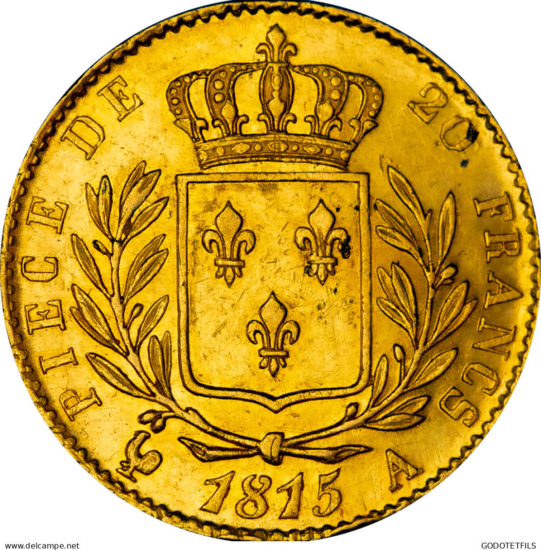 Restauration - 20 Francs Or Louis XVIII 1815 Paris - 20 Francs (goud)