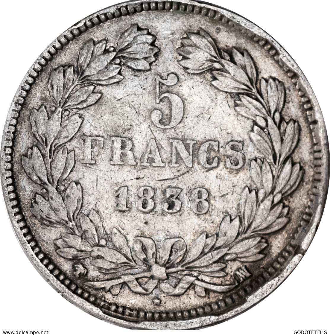 Restauration - 5 Francs Ecu Louis-Philippe 1838 Marseille - 5 Francs