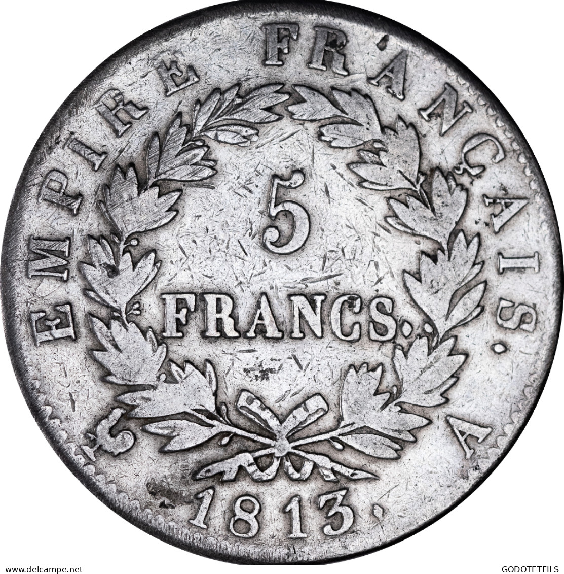 Premier Empire 5 Francs Napoléon Bonaparte 1813 Paris - 5 Francs