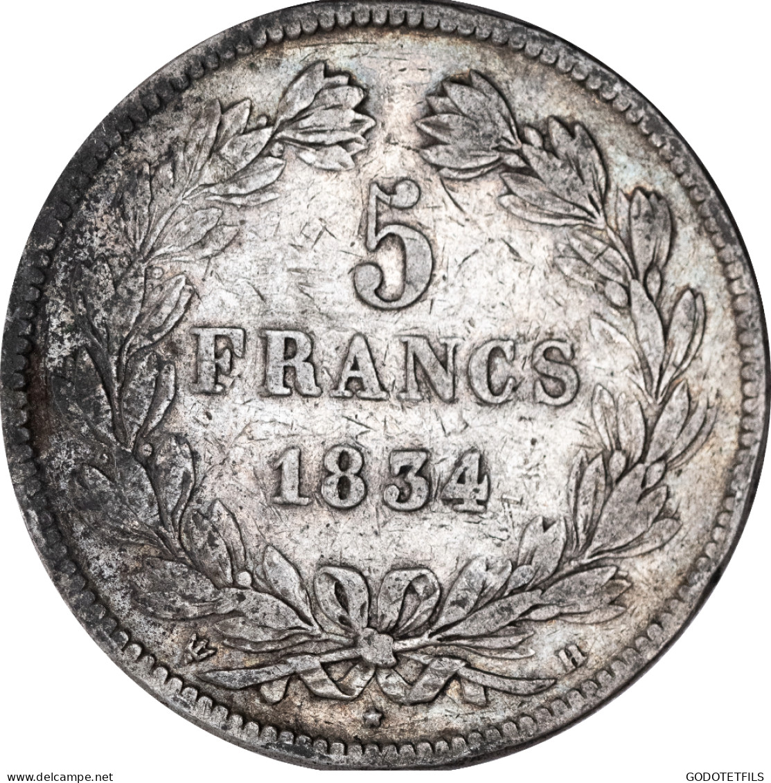 Restauration - 5 Francs Ecu Louis-Philippe 1834 La Rochelle - 5 Francs