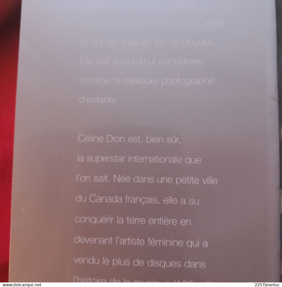 Livre de Celine Dion et Anne Geddes * Miracle une célébration de la vie vendu avec  2 CD .