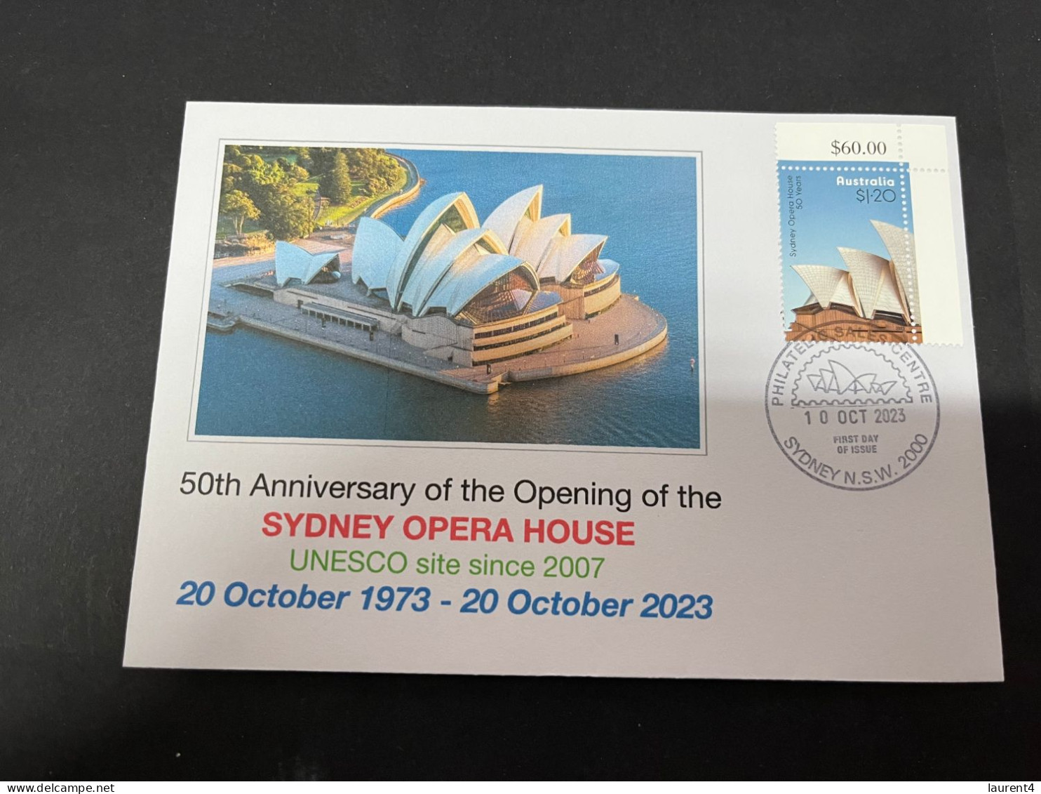 10-10-2023 (4 U 47) Sydney Opera House Celebrate 50th Anniversary (10-10-2023) FDI Cover - Brieven En Documenten