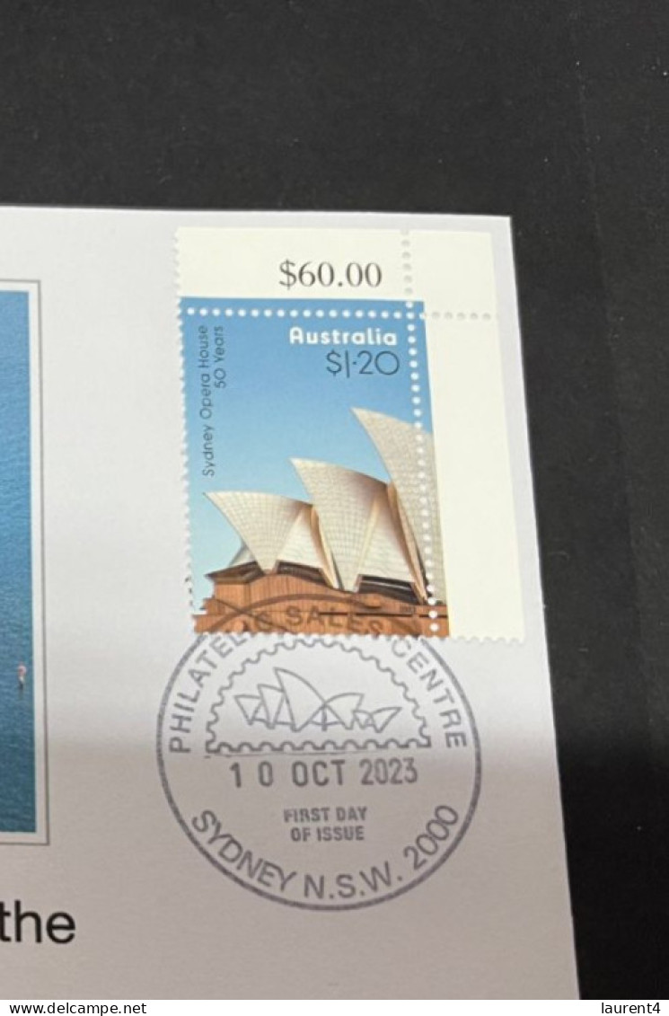 10-10-2023 (4 U 47) Sydney Opera House Celebrate 50th Anniversary (10-10-2023) FDI Cover - Cartas & Documentos