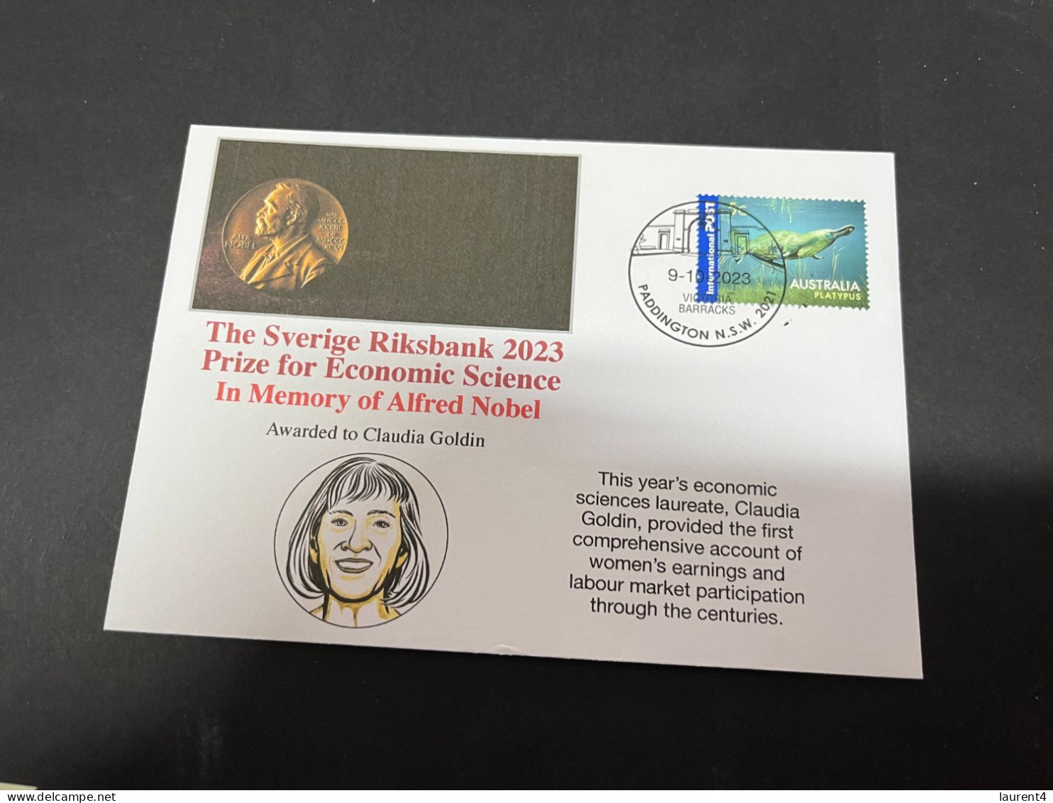 10-10-2023 (3 U 47) Nobel Economic Prize Awarded In 2023 - 1 Cover - Nobel Germany + OZ Stamp (postmarked 9-10-2022) - Autres & Non Classés