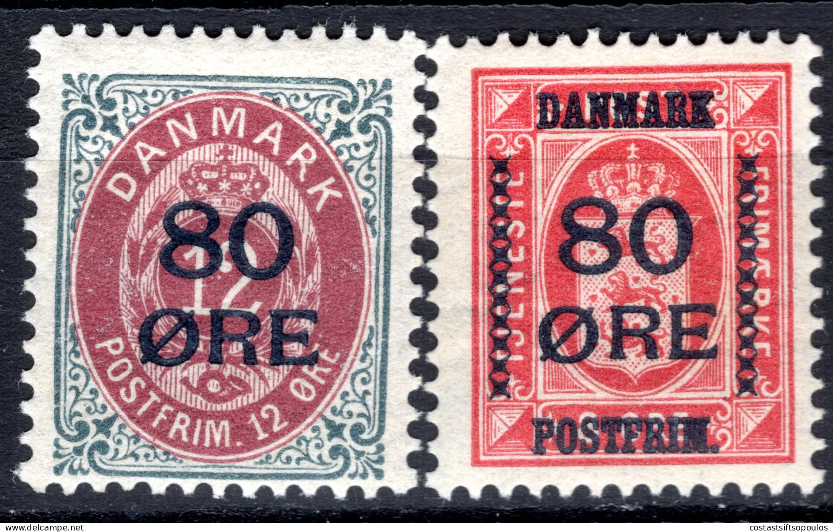 1956. DENMARK. 1915  # 82-83 MH. - Ongebruikt