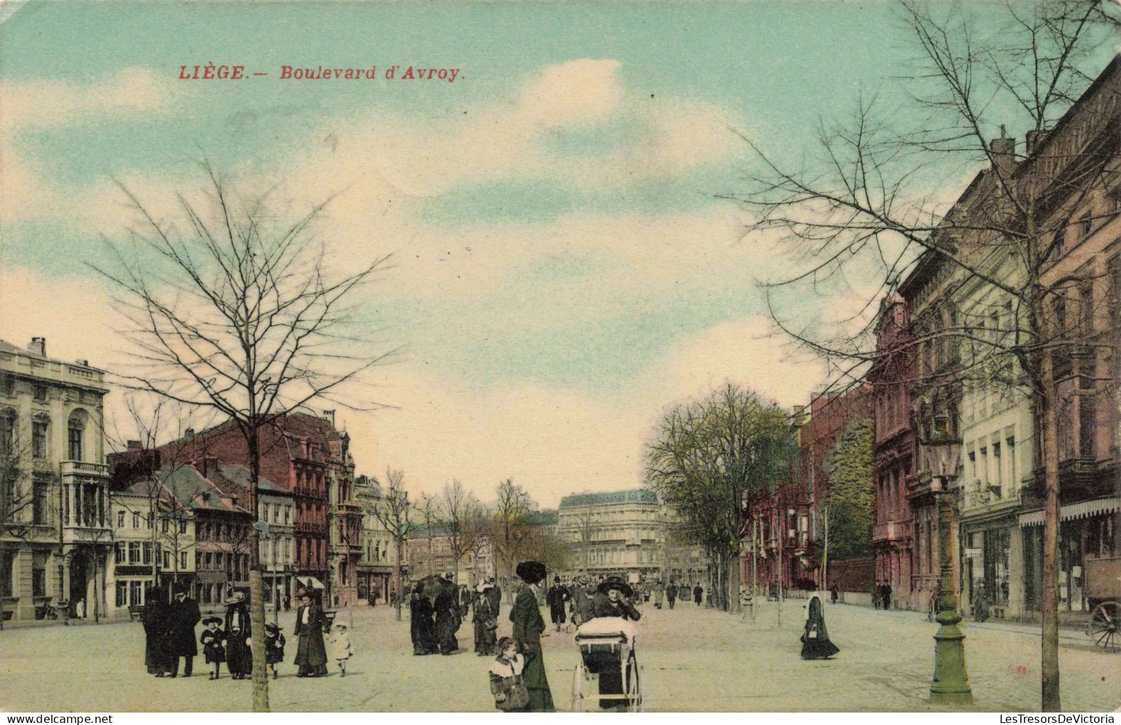 BELGIQUE - Liège - Boulevard D'Avroy - Colorisé - Animé - Carte Postale Ancienne - Liege
