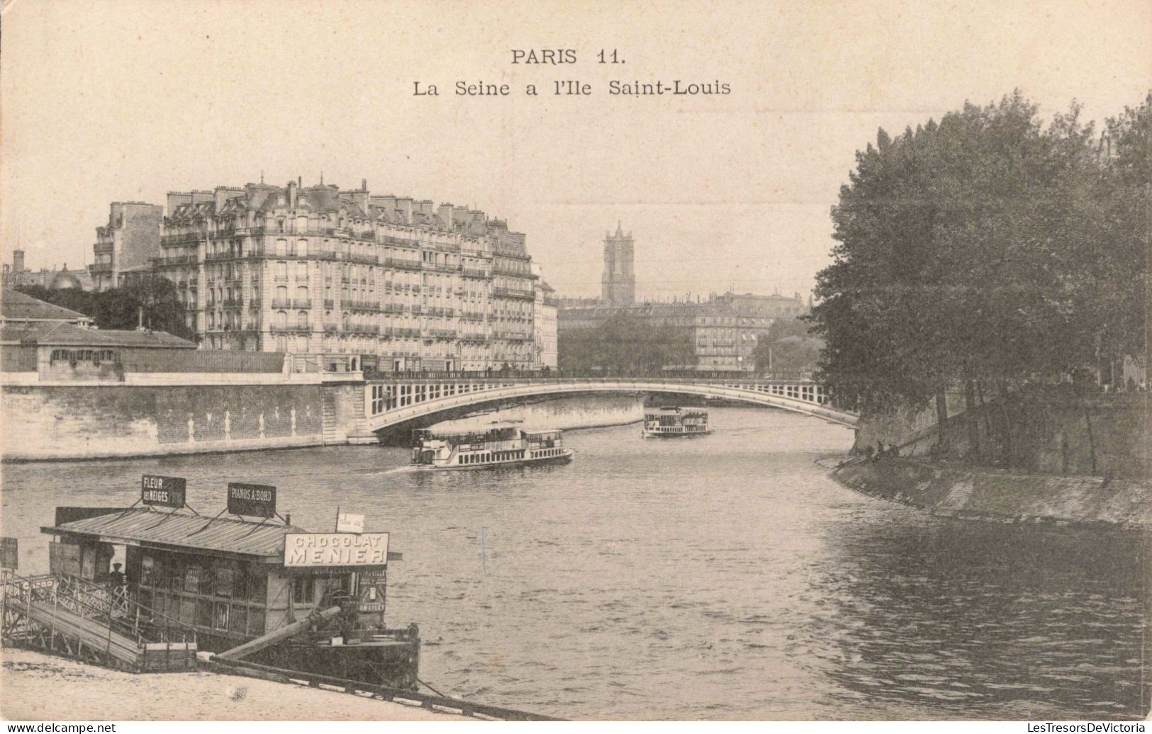 FRANCE - Paris - La Seine à L'Île Saint Louis - Carte Postale Ancienne - The River Seine And Its Banks