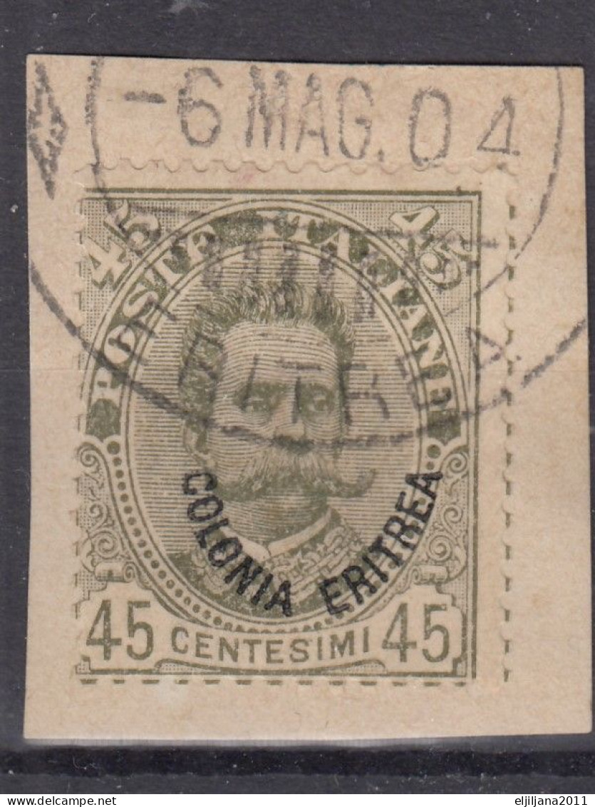 Action !! SALE !! 50 % OFF !! ⁕ Italy 1896 ⁕ Colonia ERITREA Ovptd. On King Umberto I. 45 C. ⁕ 1v Used - Eritrée