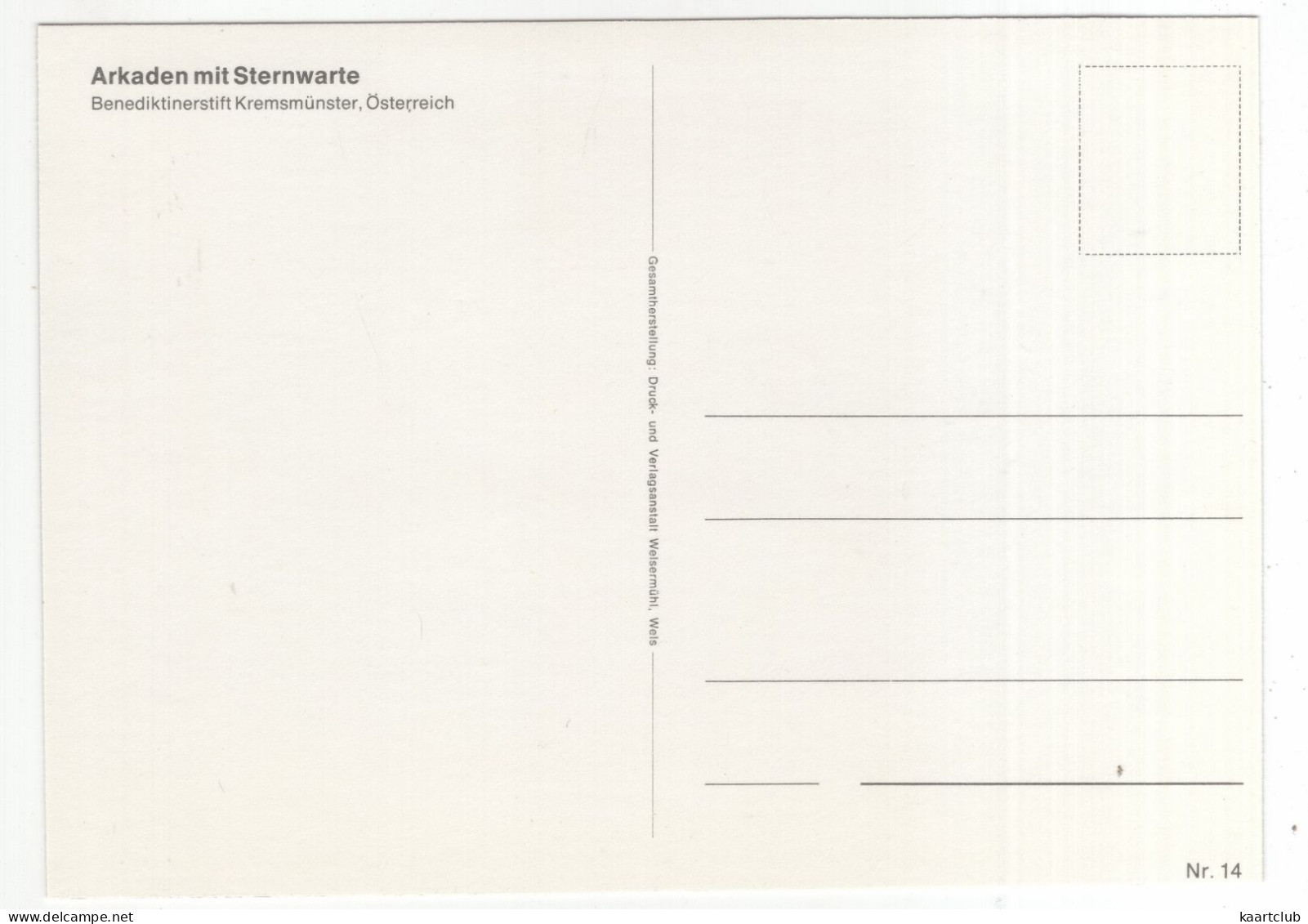 Benediktinerstift Kremsmünster - Arkaden Mit Sternwarte - OÖ.- (Österreich/Austria) - Kremsmünster