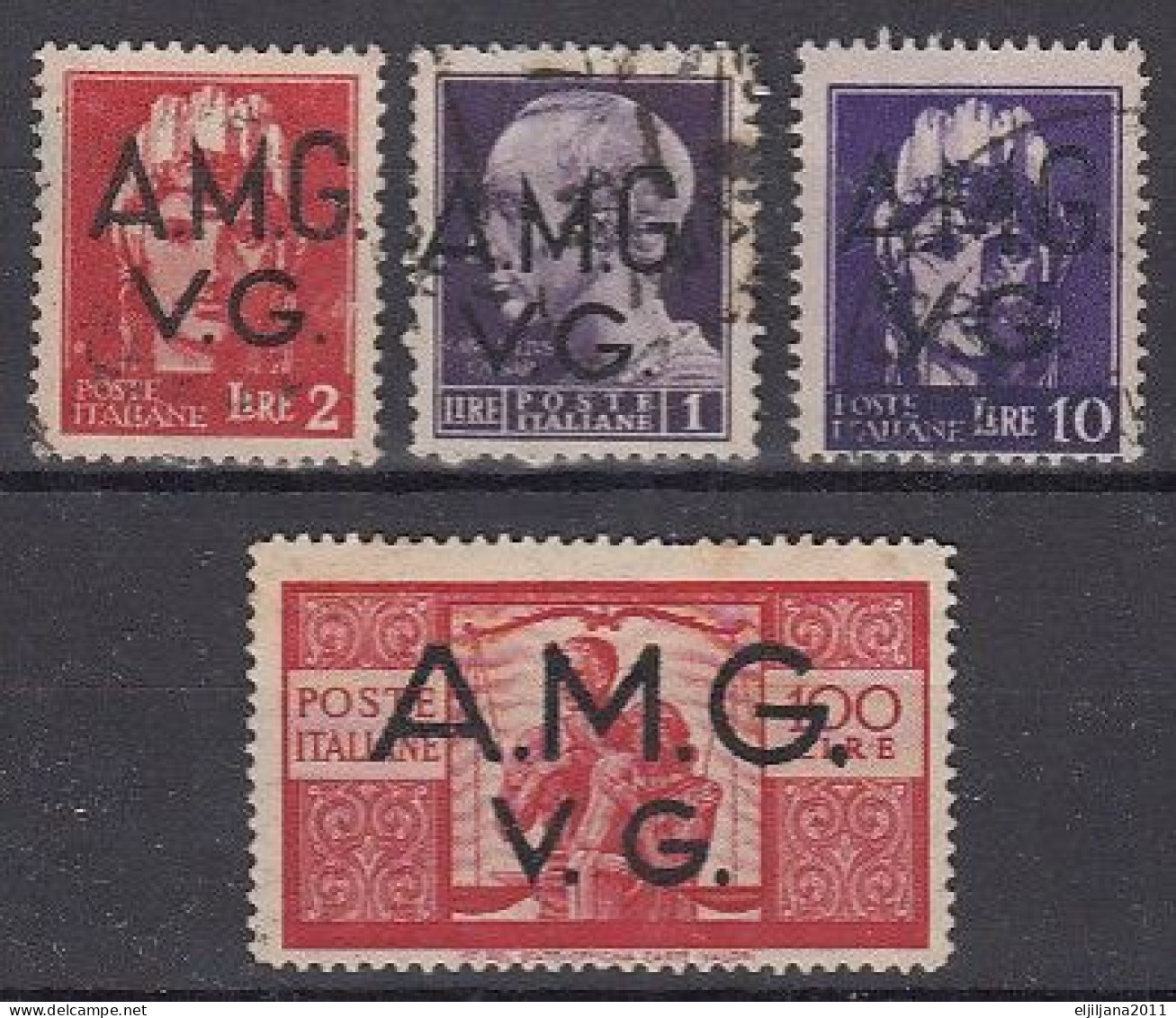 Action !! SALE !! 50 % OFF !! ⁕ Italy - TRIESTE 1945 ⁕ AMG VG Overprint ⁕ 4v Used - Used