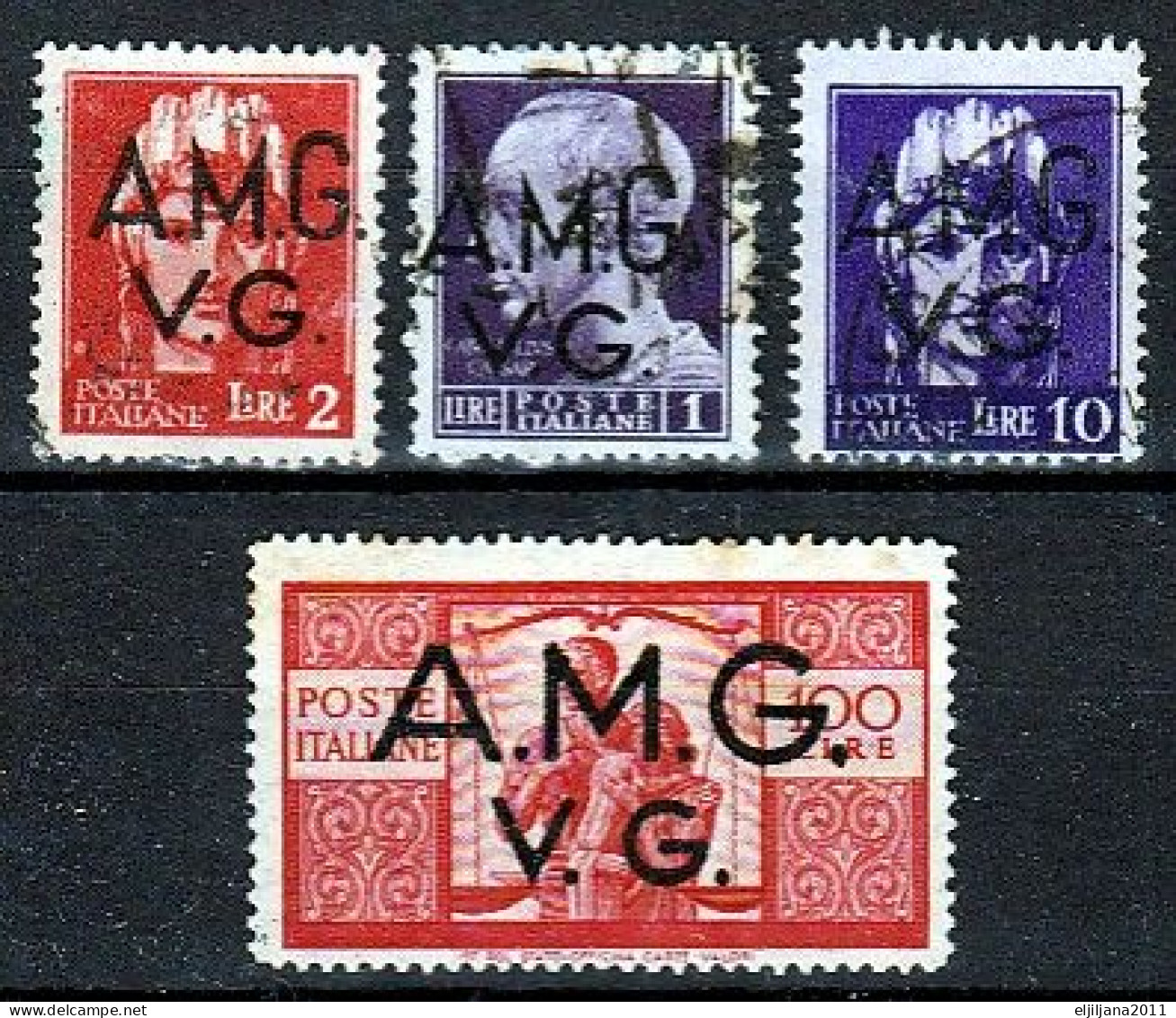 Action !! SALE !! 50 % OFF !! ⁕ Italy - TRIESTE 1945 ⁕ AMG VG Overprint ⁕ 4v Used - Usati