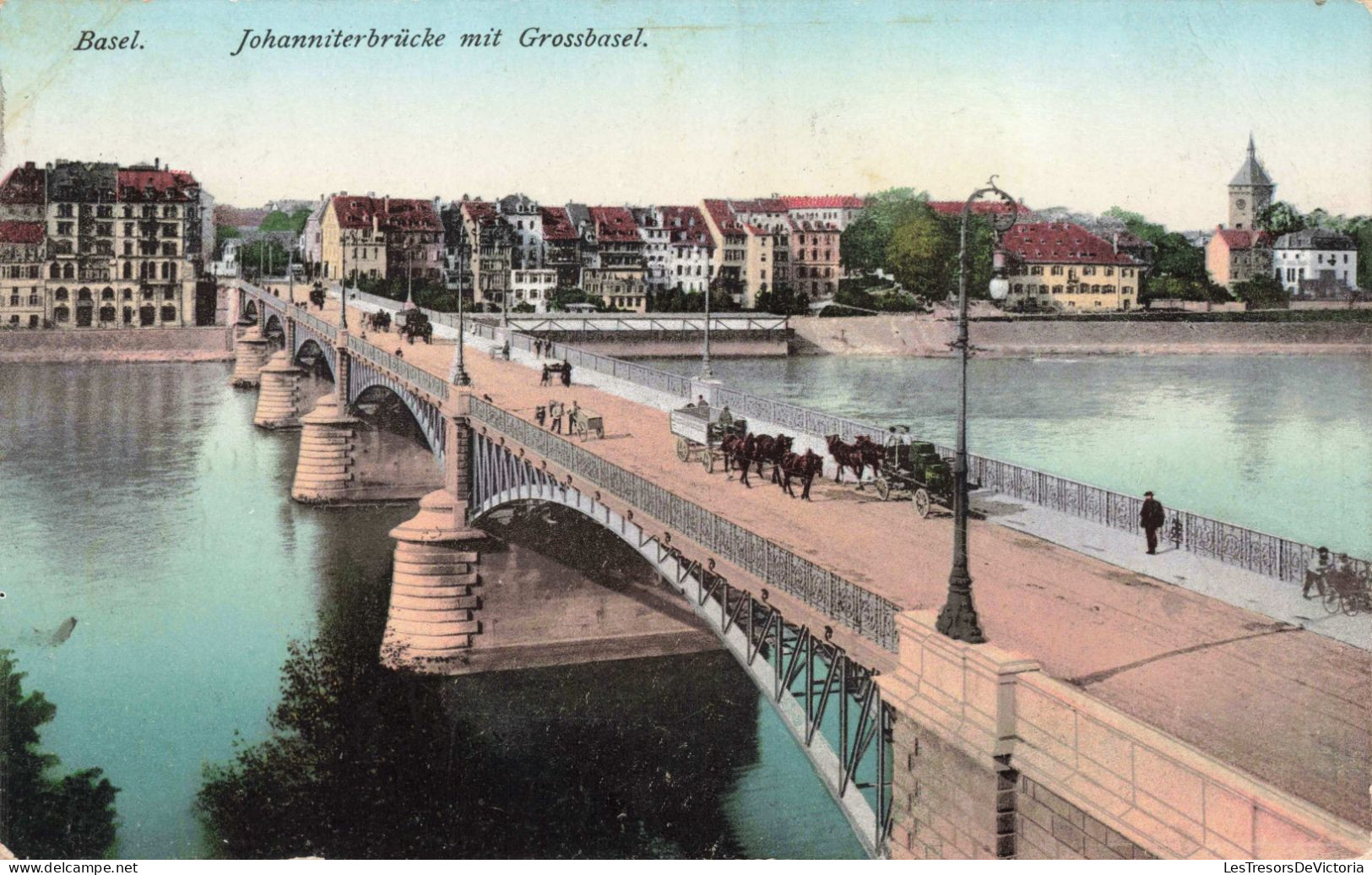 SUISSE - Basel - Johanniterbrücke Mit Grossbasel - Colorisé - Carte Postale Ancienne - Basel