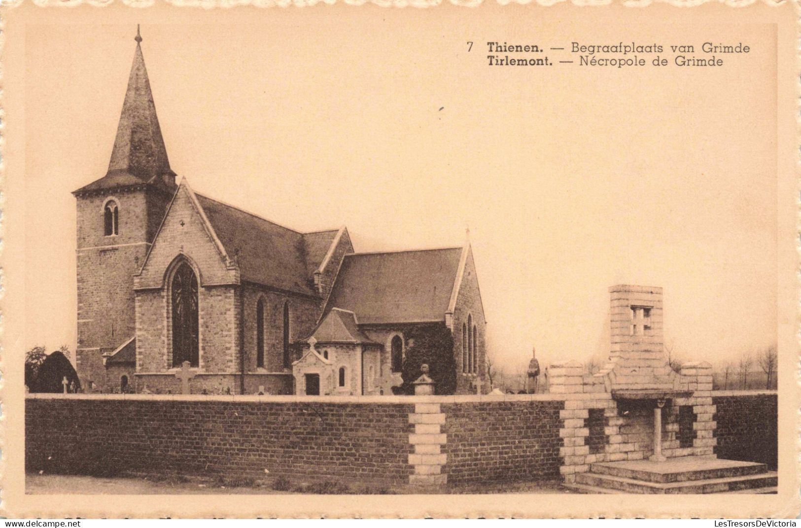 BELGIQUE - Tirlemont - Nécropole De Grimde - Carte Postale Ancienne - Tremelo