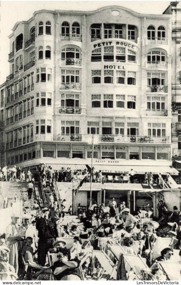 BELGIQUE - Hotel Petit Rouge -  Centre Digue De Mer - Blankenberge - Animé - Carte Postale Ancienne - Blankenberge