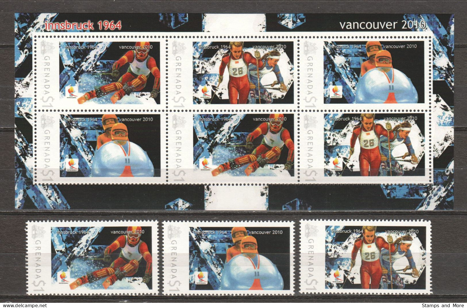 Grenada - Limited Edition Set 09 MNH - WINTER OLYMPICS VANCOUVER 2010 - INNSBRUCK 1964 - Hiver 2010: Vancouver