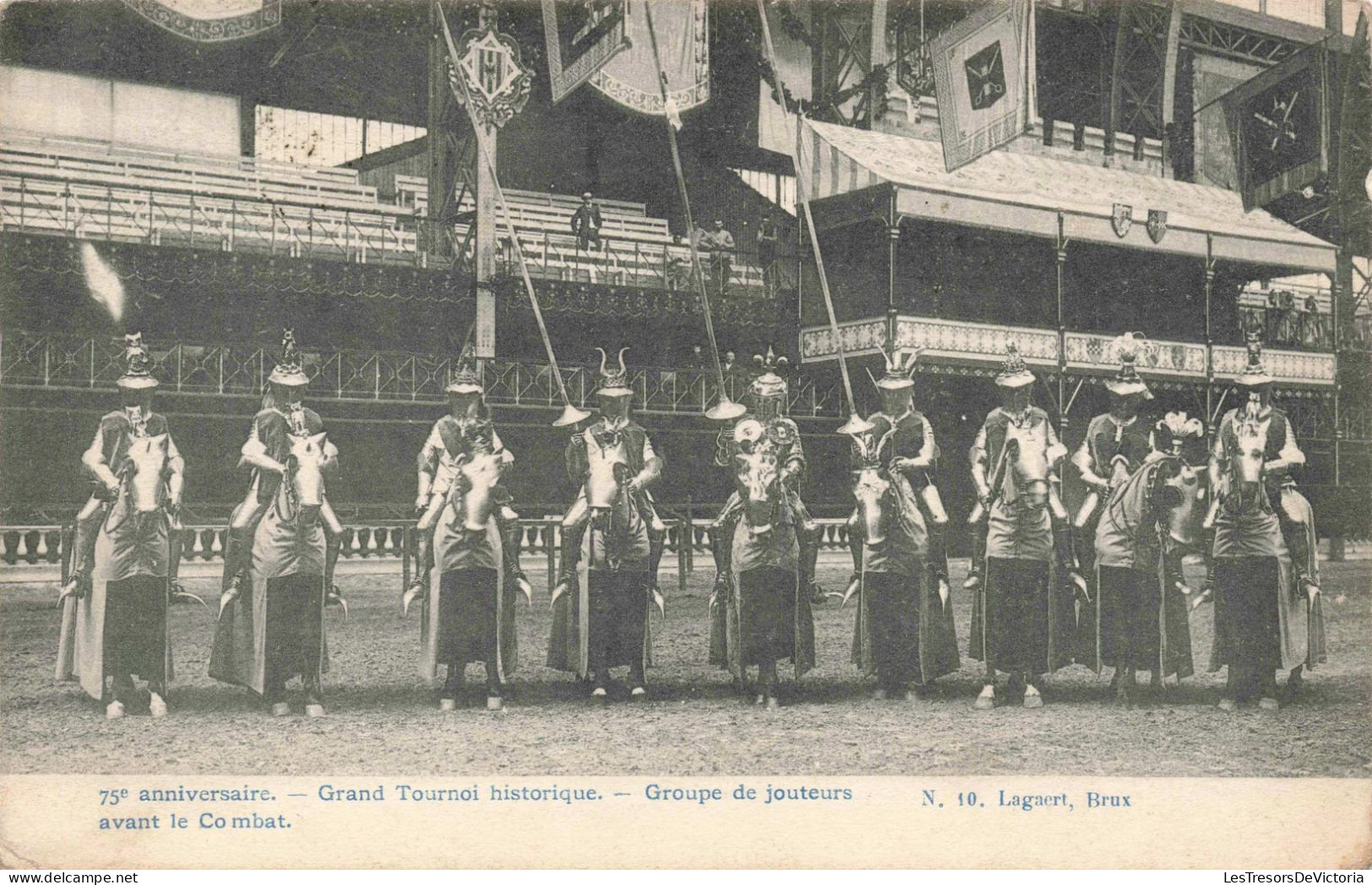 BELGIQUE - 75eme Anniversaire - Grand Tournoi Historique - Groupe De Jouteurs - Carte Postale Ancienne - Philippeville