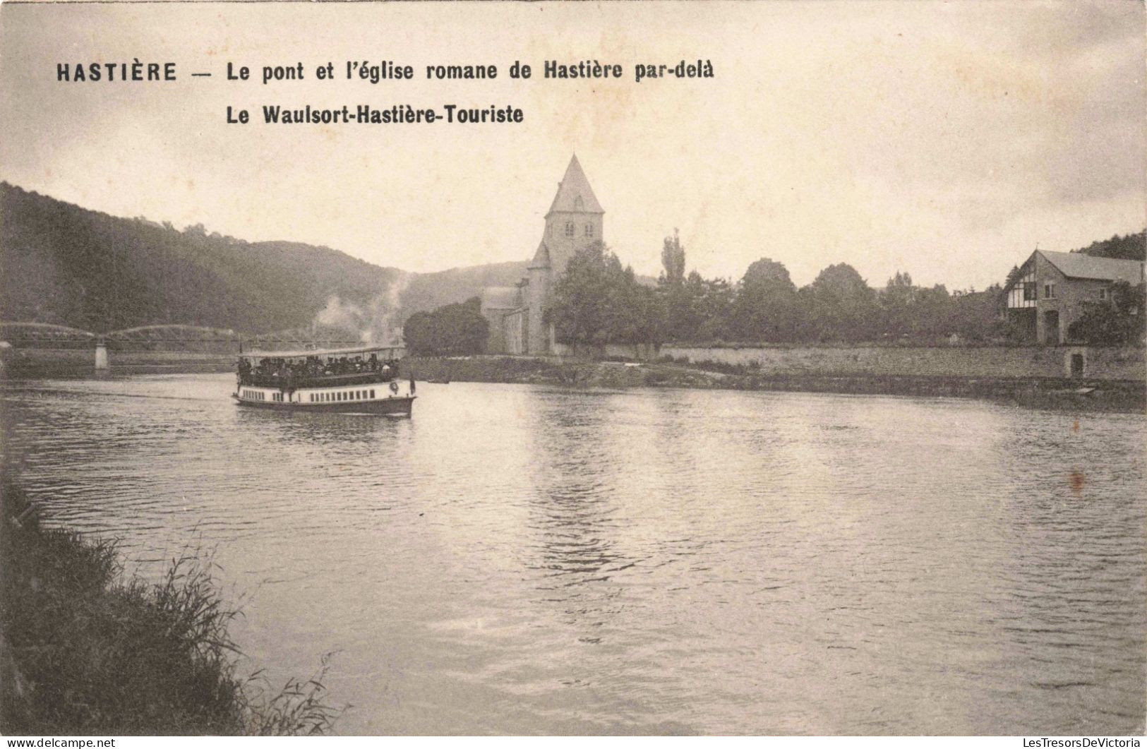 BELGIQUE - Hastière - Le Pont Et L'église Romane De Hastière ... - Carte Postale Ancienne - Hastière