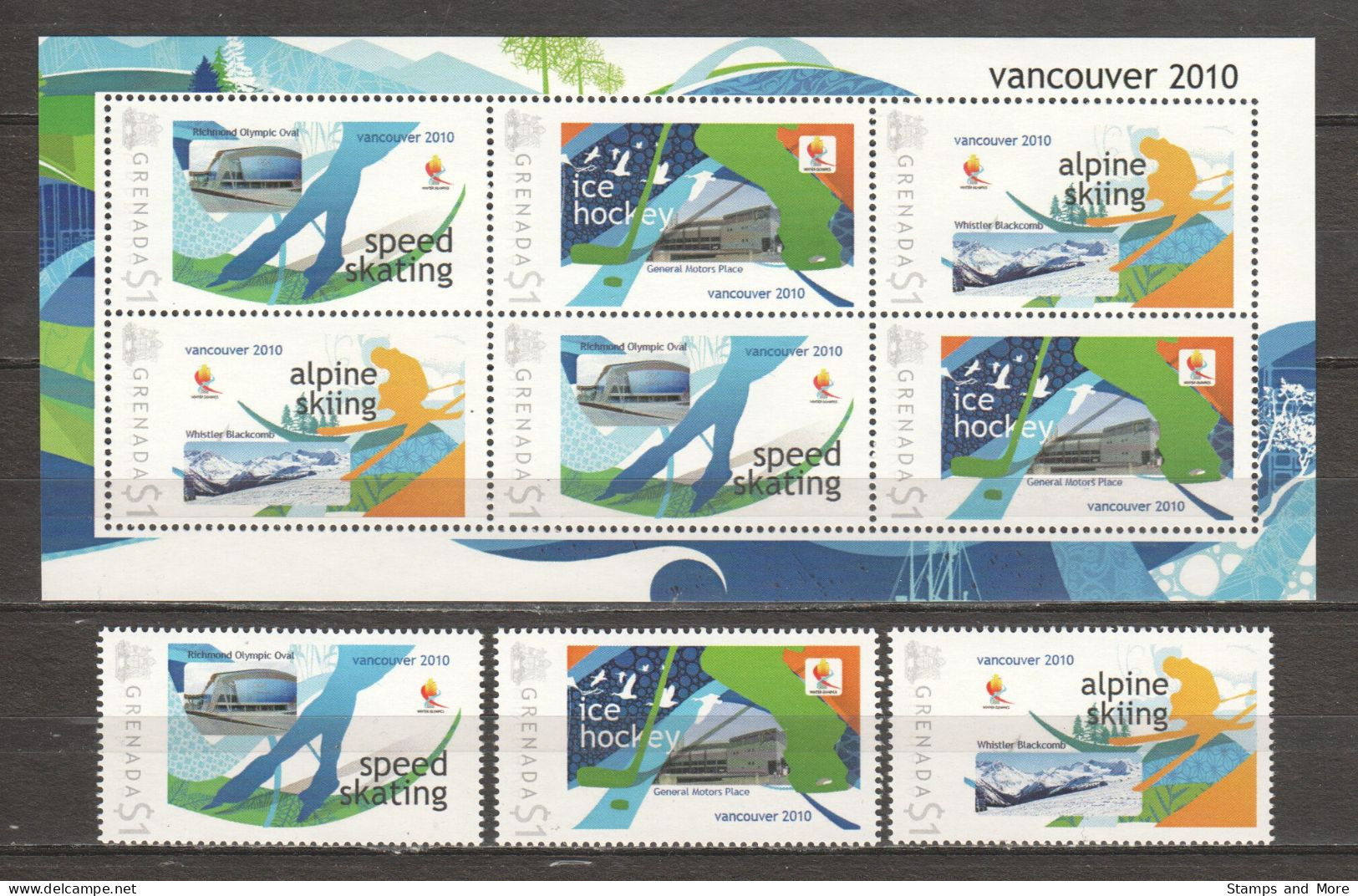 Grenada - Limited Edition Set 21 MNH - WINTER OLYMPICS VANCOUVER 2010 - Winter 2010: Vancouver