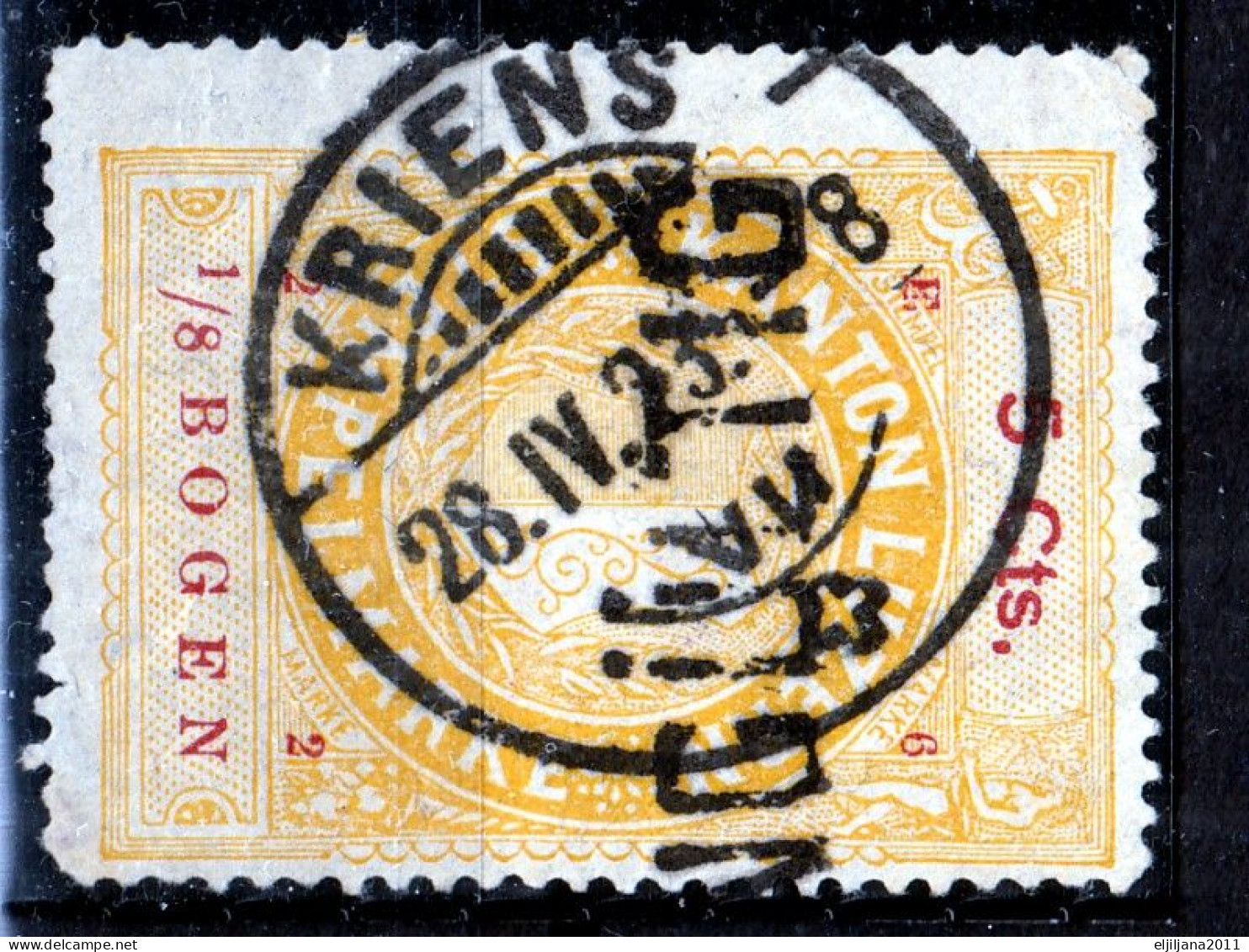 Action !! SALE !! 50 % OFF !! ⁕ Switzerland 1923 Canton LUZERN Revenue Taxe Fiscal 5 Cts, 1/8 Bogen ⁕ 1v Used - KRIENS - Revenue Stamps