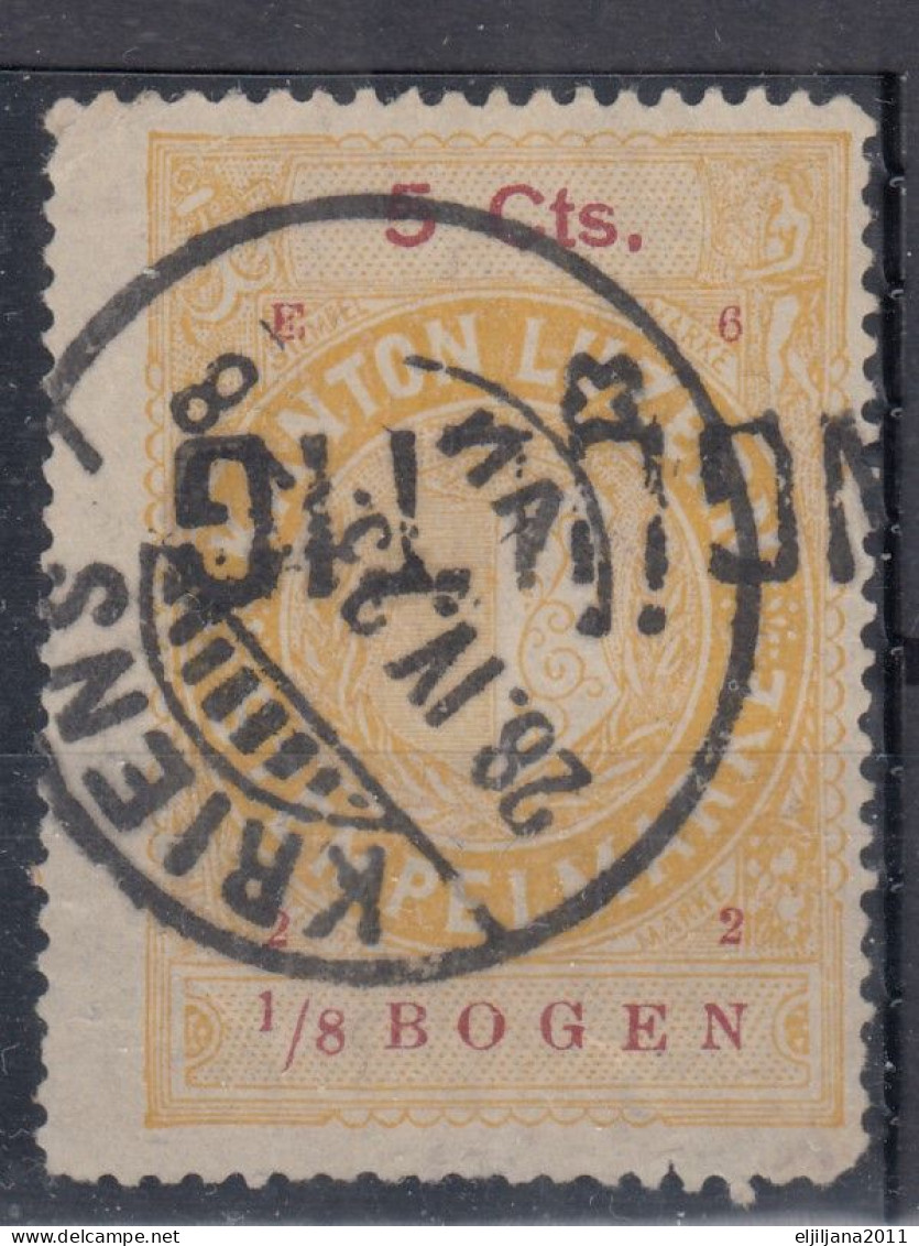 Action !! SALE !! 50 % OFF !! ⁕ Switzerland 1923 Canton LUZERN Revenue Taxe Fiscal 5 Cts, 1/8 Bogen ⁕ 1v Used - KRIENS - Revenue Stamps