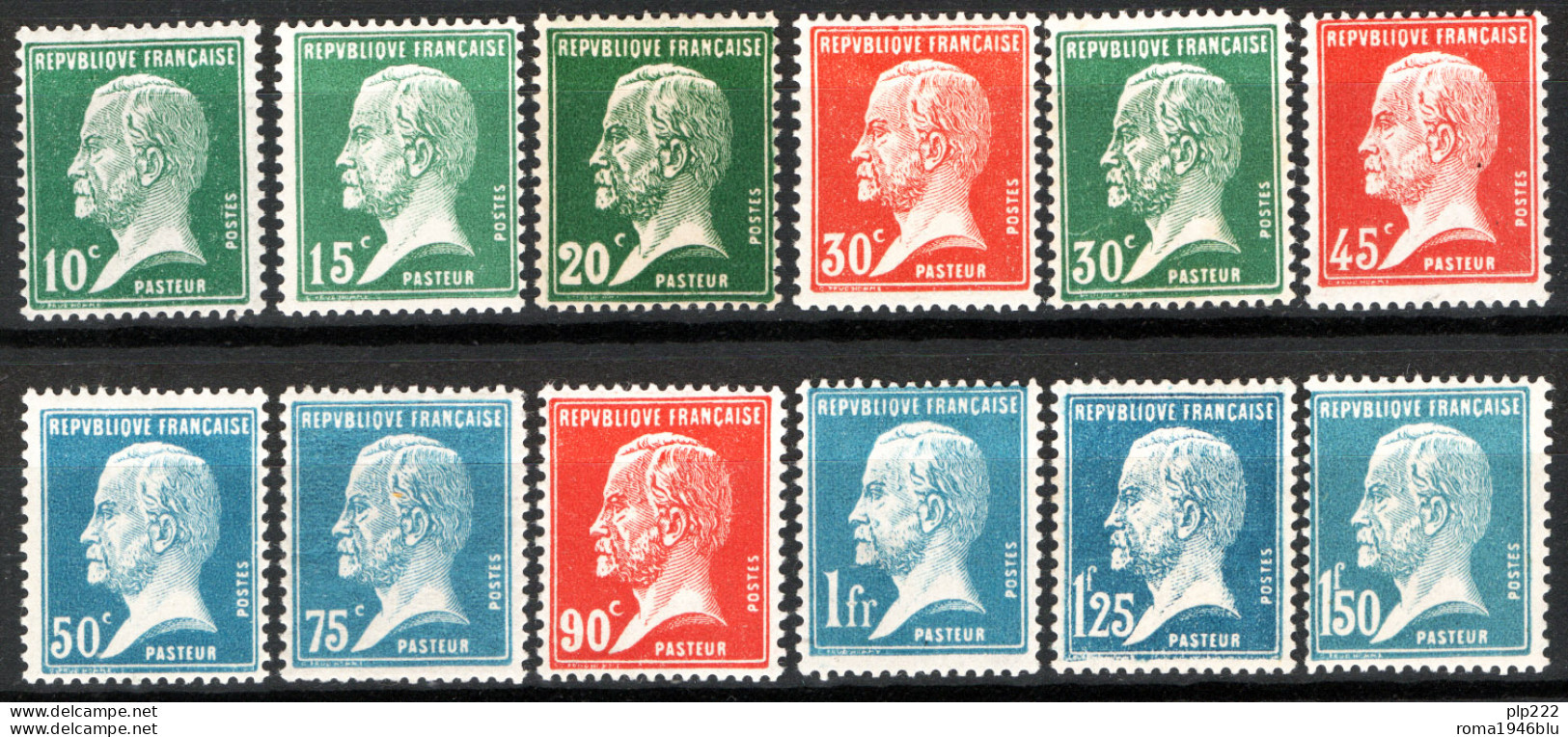 Francia 1923 Unif.170/81 */MH VF/F - 1922-26 Pasteur