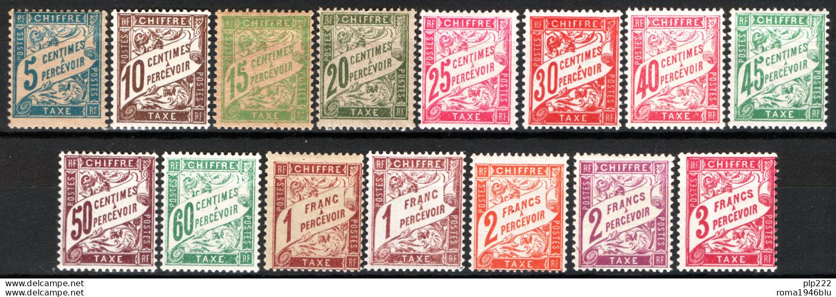 Francia 1893 Segnatasse Unif.S28/33,35/38,40/42A */MLH VF/F - 1859-1959.. Ungebraucht