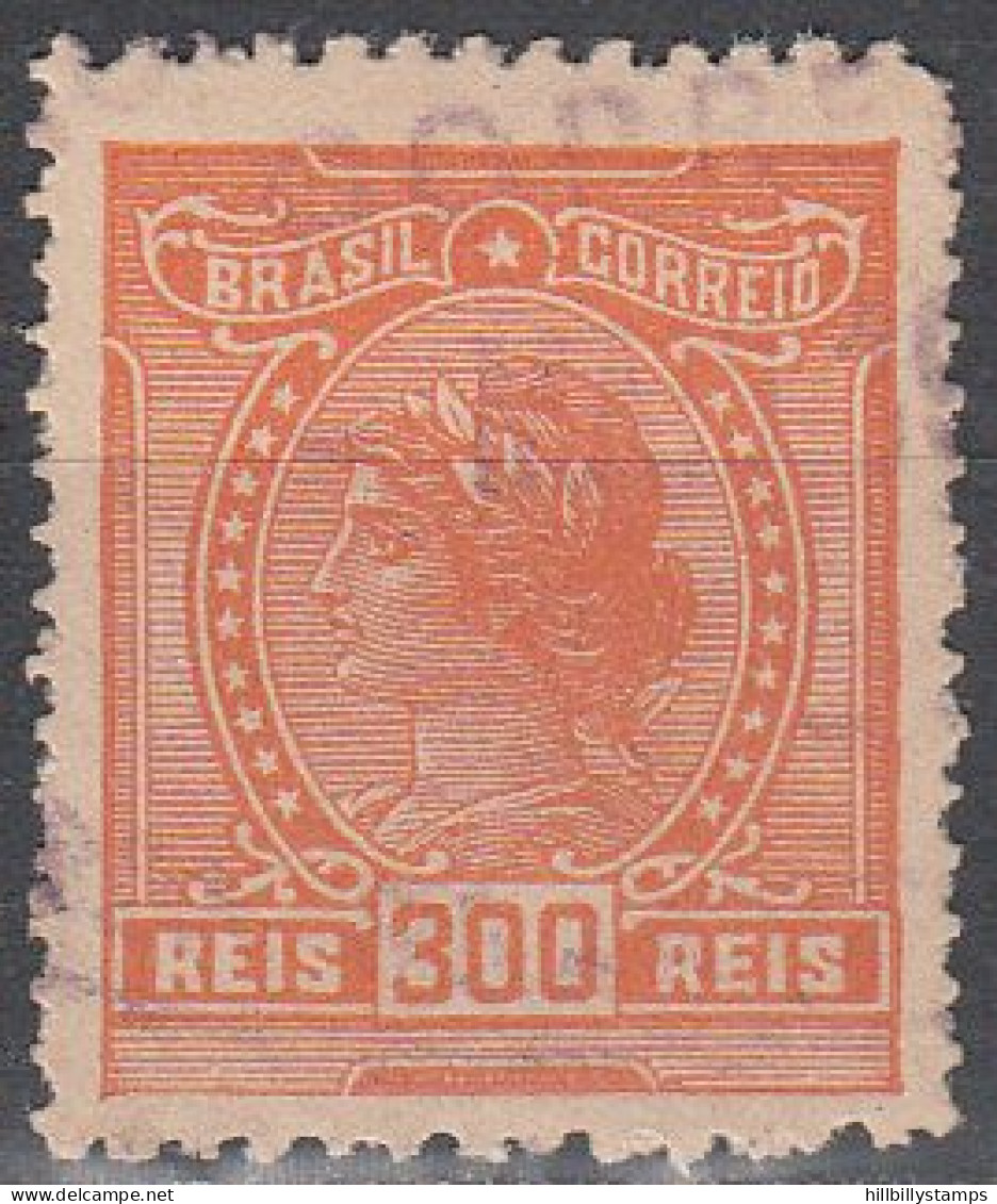 BRAZIL   SCOTT NO 205  USED  YEAR  1918  UNWATERMARKED - Used Stamps