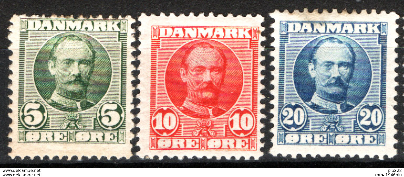 Danimarca 1907 Unif.55/57 */MLH VF/F - Unused Stamps