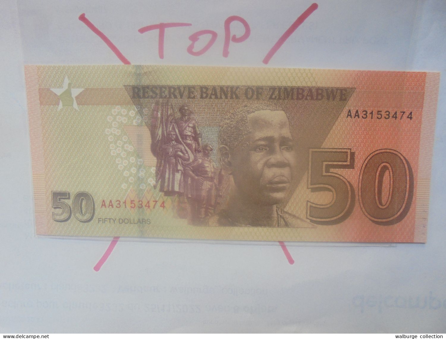 ZIMBABWE 50$ 2020 Neuf - Zimbabwe