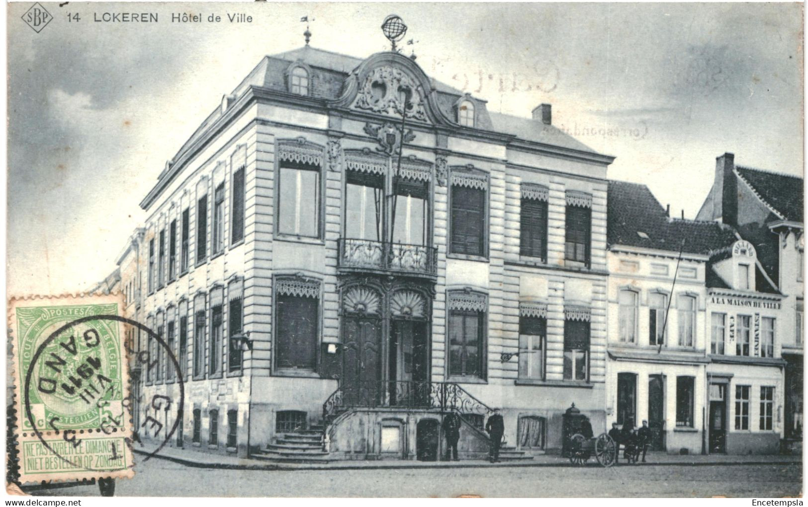 CPA Carte Postale Belgique Lokeren Hôtel De Ville 1911 VM72426 - Lokeren