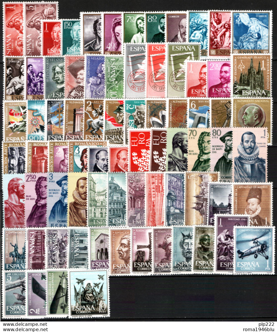 Spagna 1961 Annata Completa / Complete Year Set **/MNH VF - Años Completos