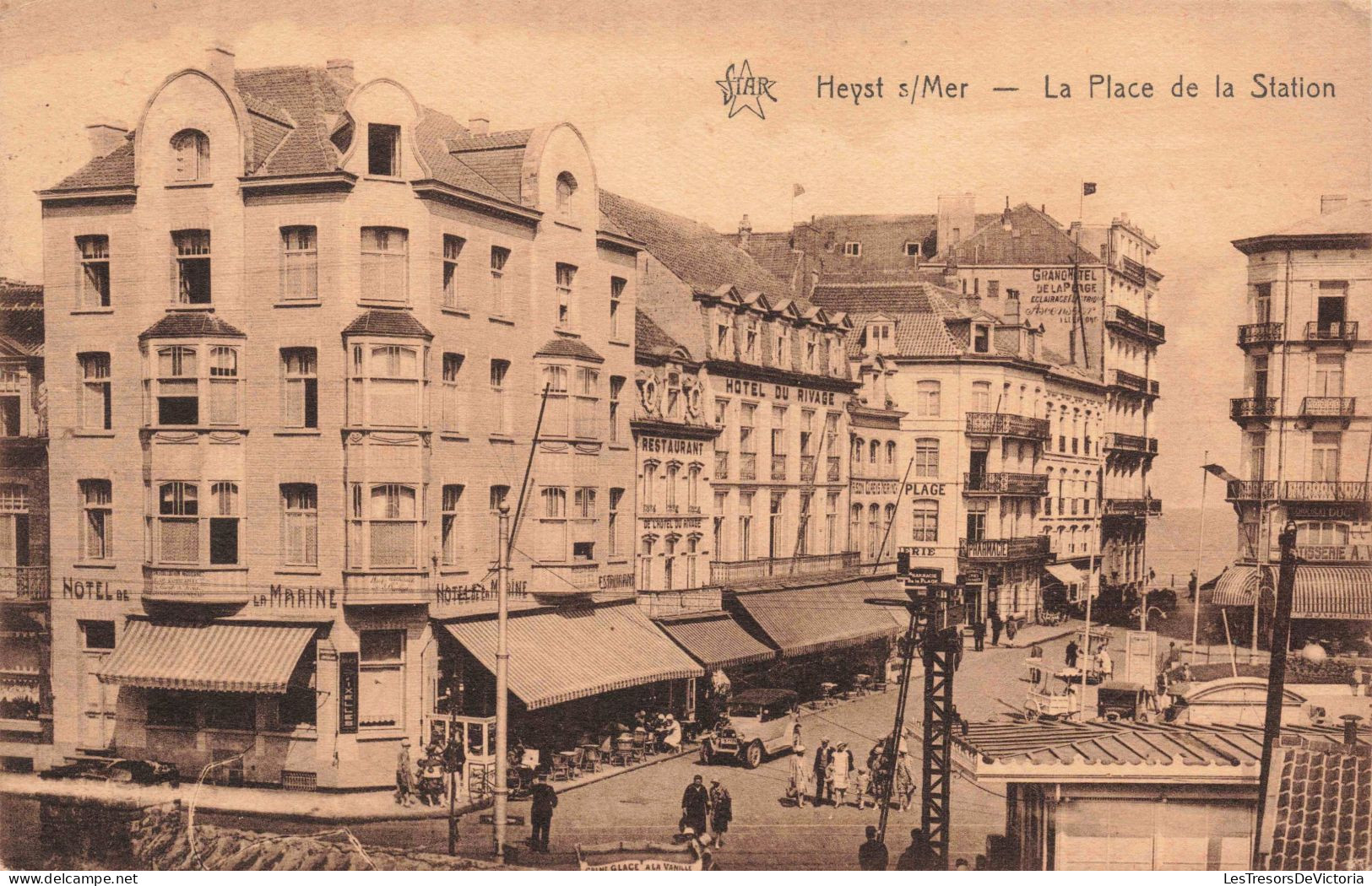 BELGIQUE - Heist - La Place De La Station - Carte Postale Ancienne - Heist