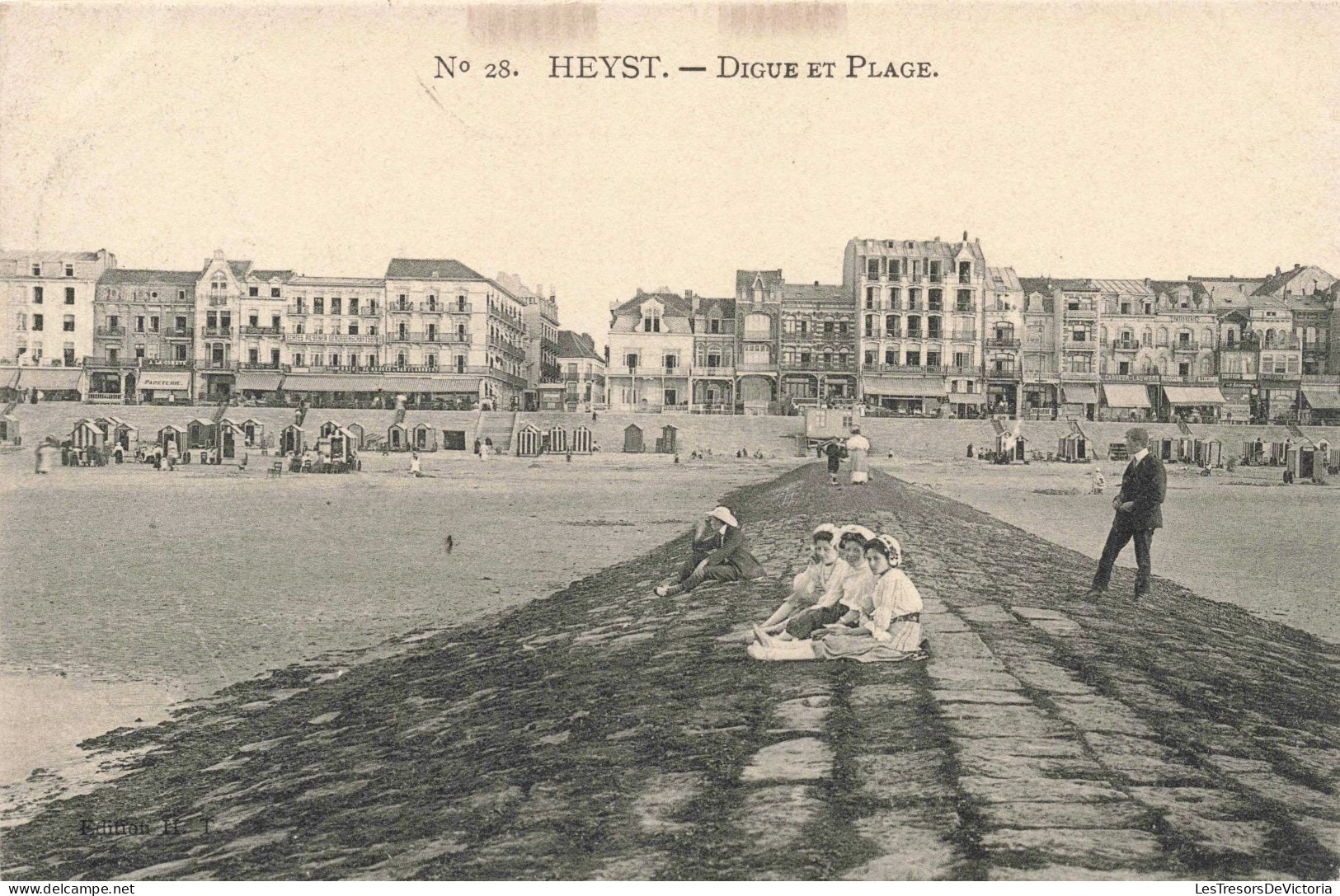 BELGIQUE - Heist - Digue Et Plage - Animé - Carte Postale Ancienne - Heist