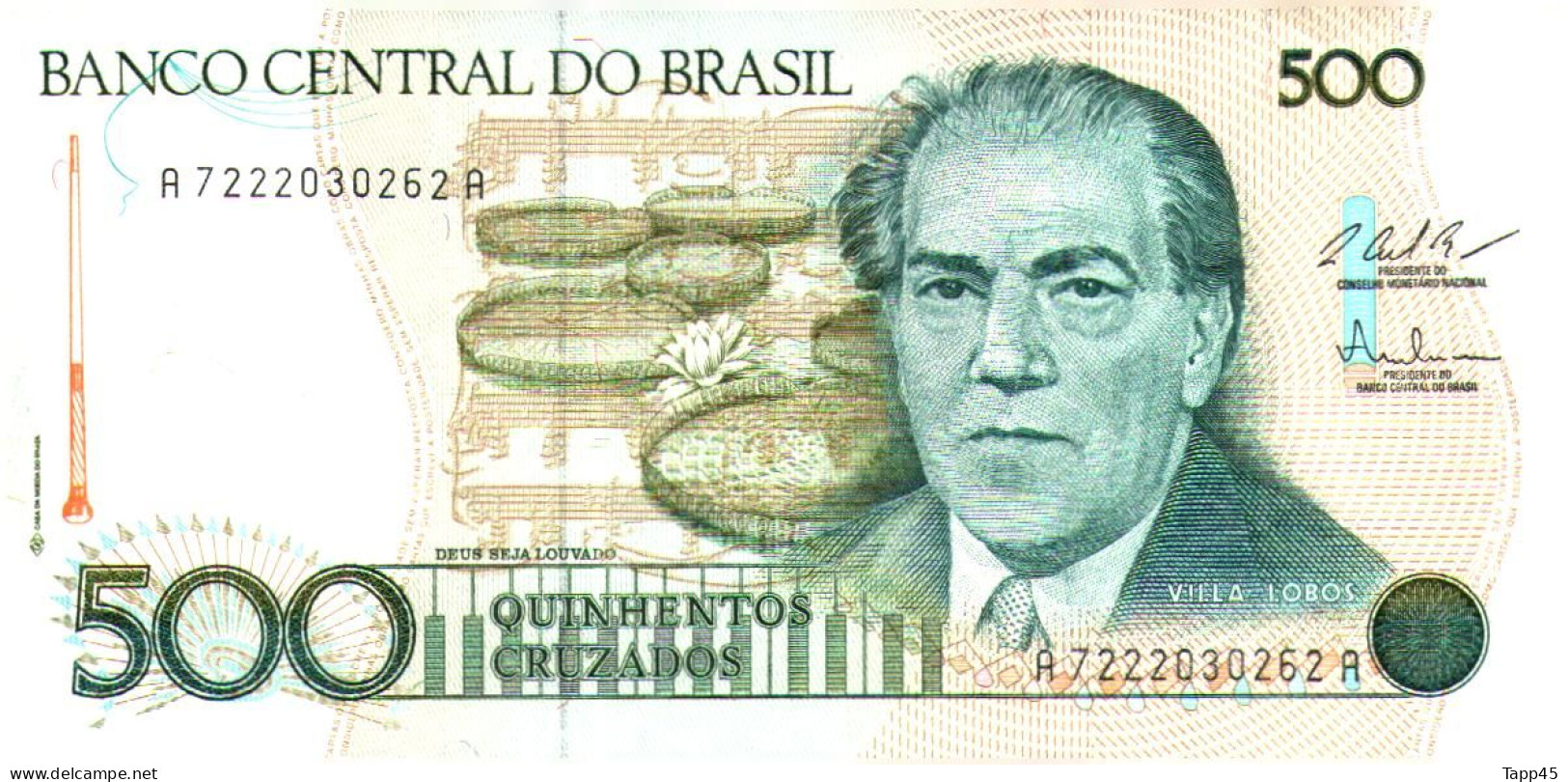 Billet  > Brésil	> 500 Cruzeiros  > C 04 - Brésil