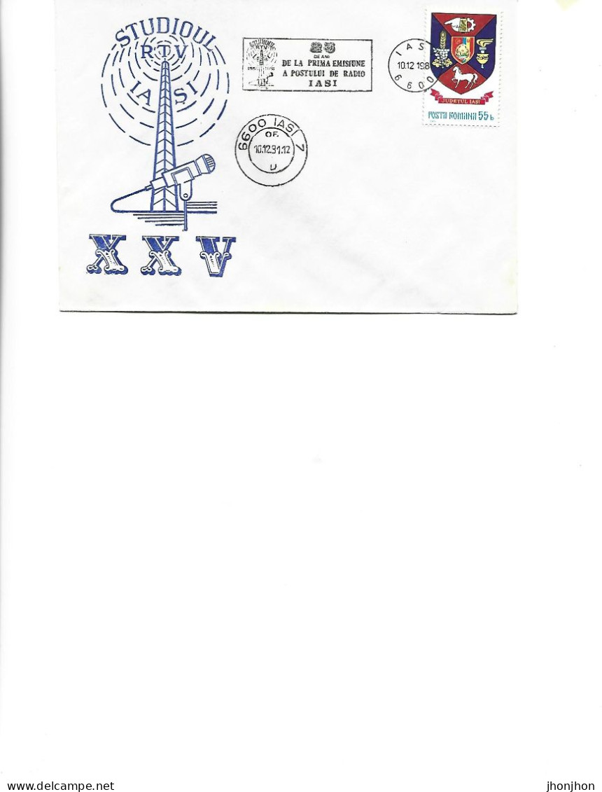 Romania - Occasional Envelope 1981 -  25 Years Since The First Broadcast Of Radio Iasi 1956-1981 - Storia Postale