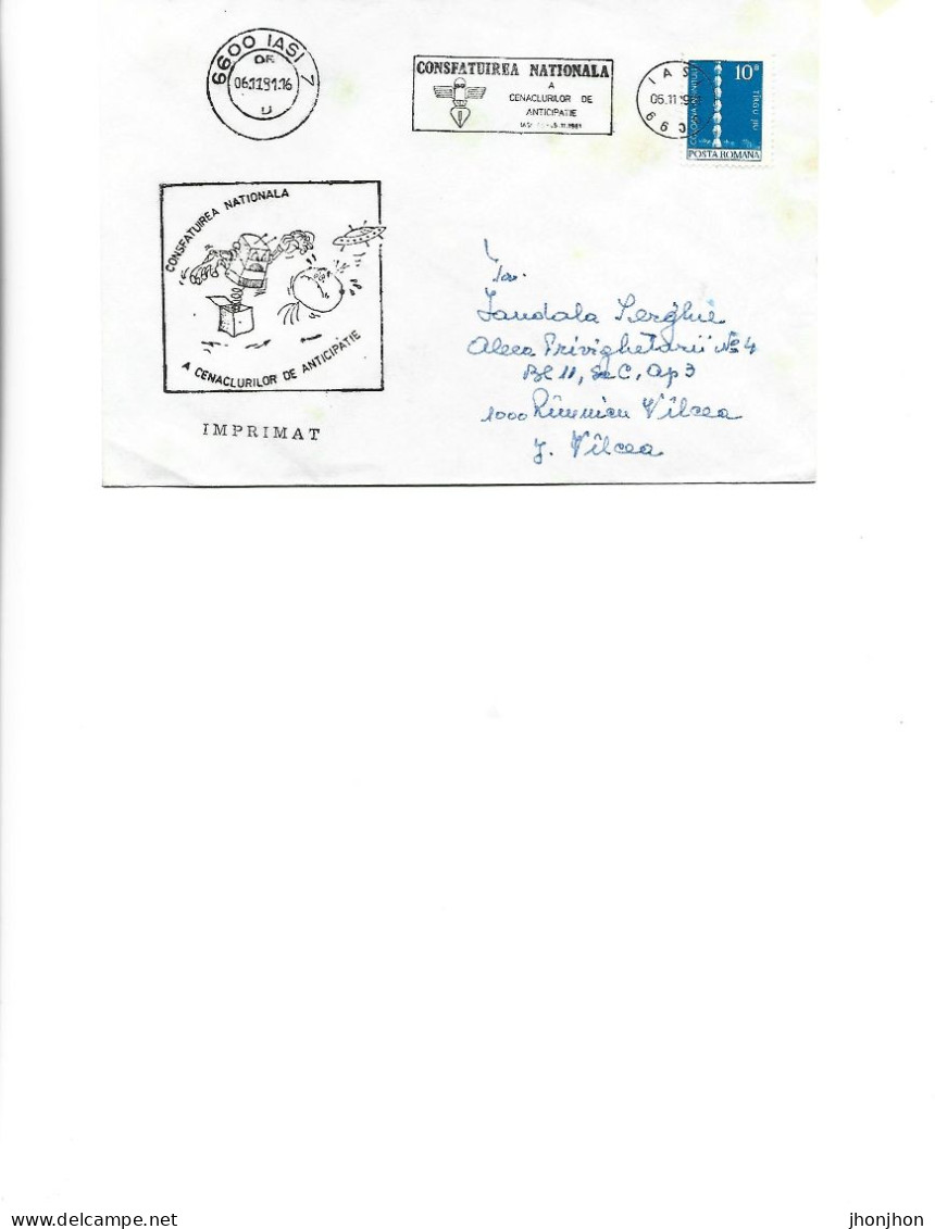 Romania - Occasional Envelope 1981 -   National Meeting Of Anticipation Councils Iasi 6-8.11.1981 - Briefe U. Dokumente