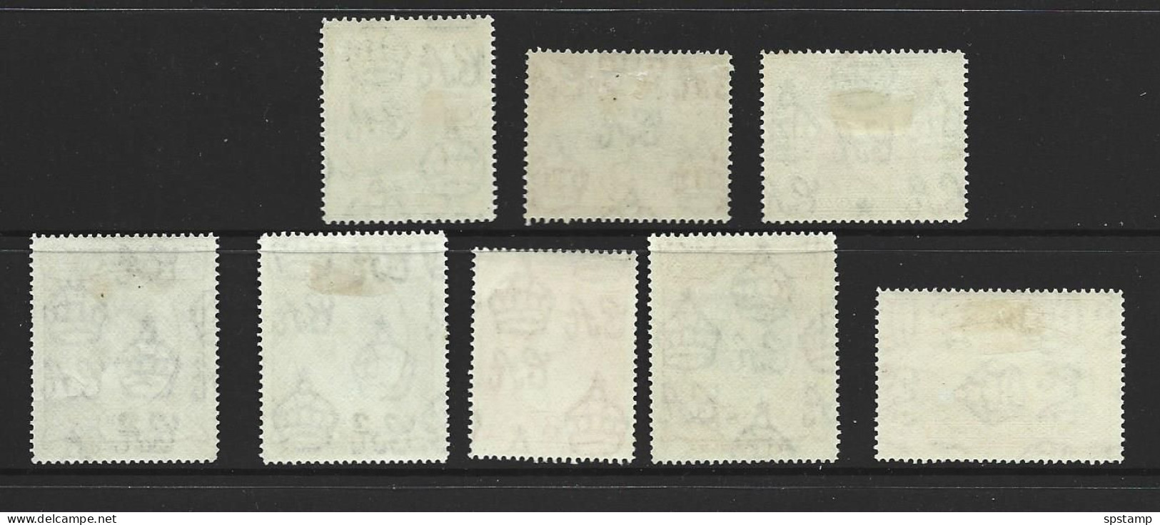 Tonga 1942 New Watermark Definitives Part Set Of 8 To 5 Shilling Harbour FM , Most LH - Tonga (...-1970)